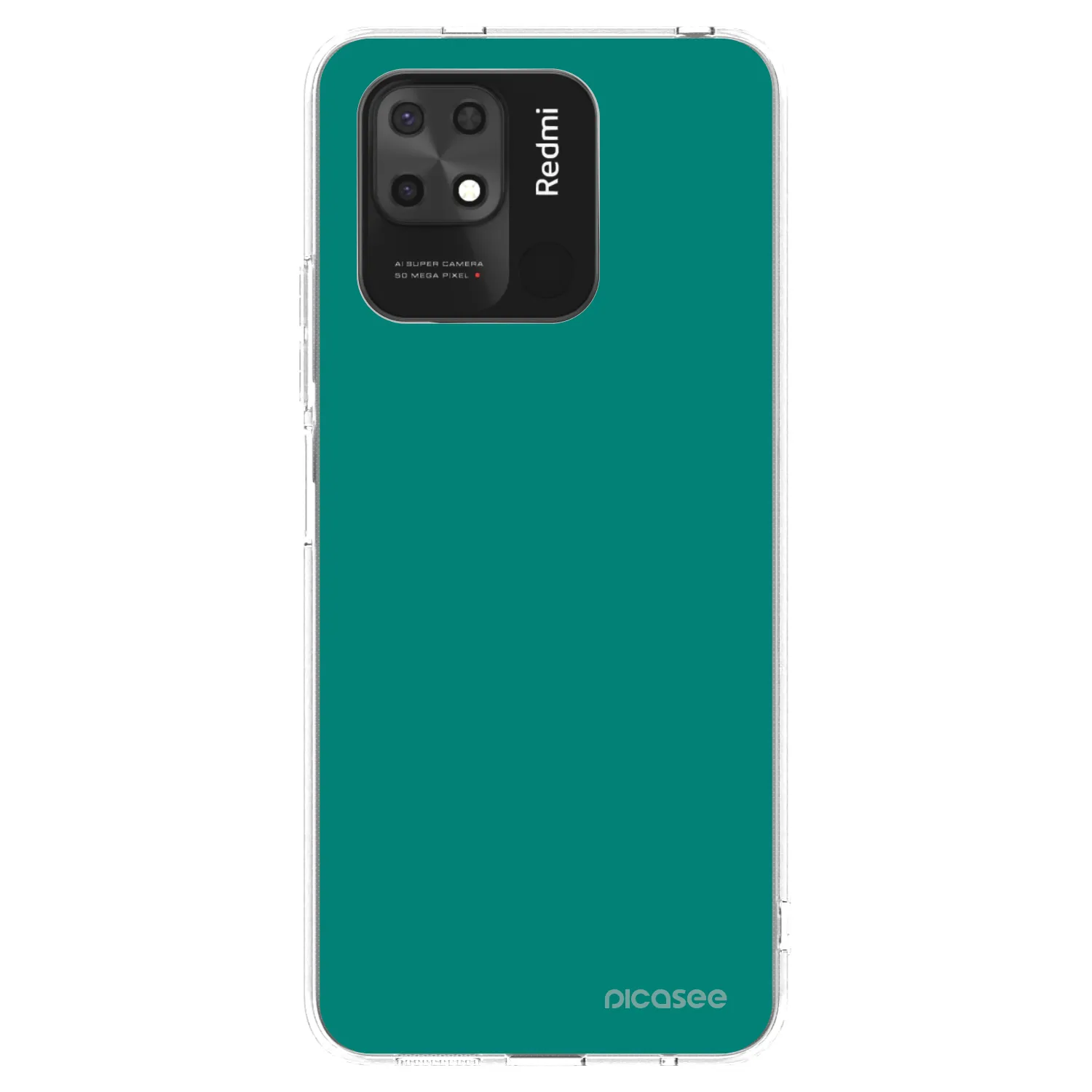 Picasee Xiaomi Redmi 10C Hülle - Transparentes Silikon - Emerald Mist