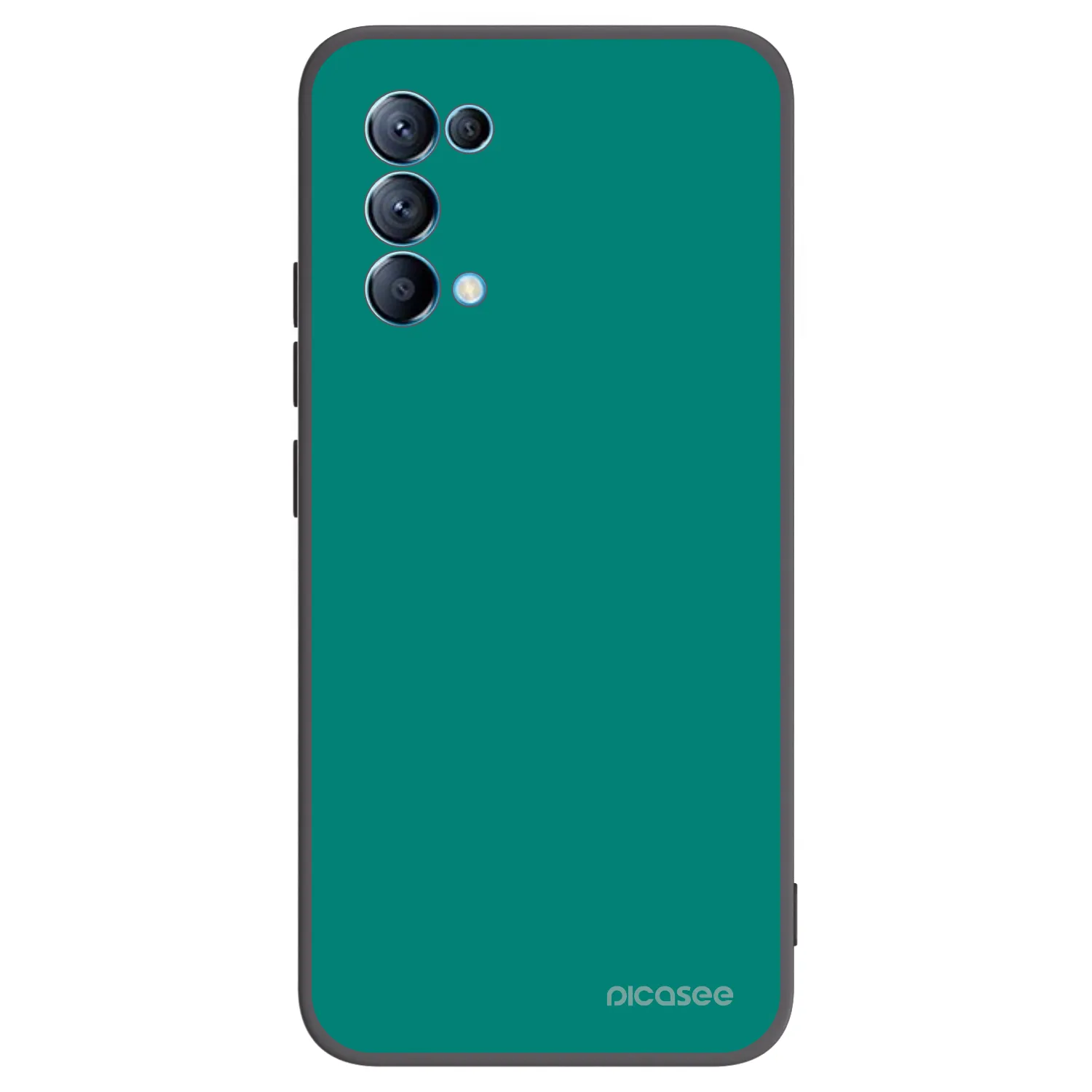 Picasee OPPO Reno 5 5G Hülle - Schwarzes Silikon - Emerald Mist
