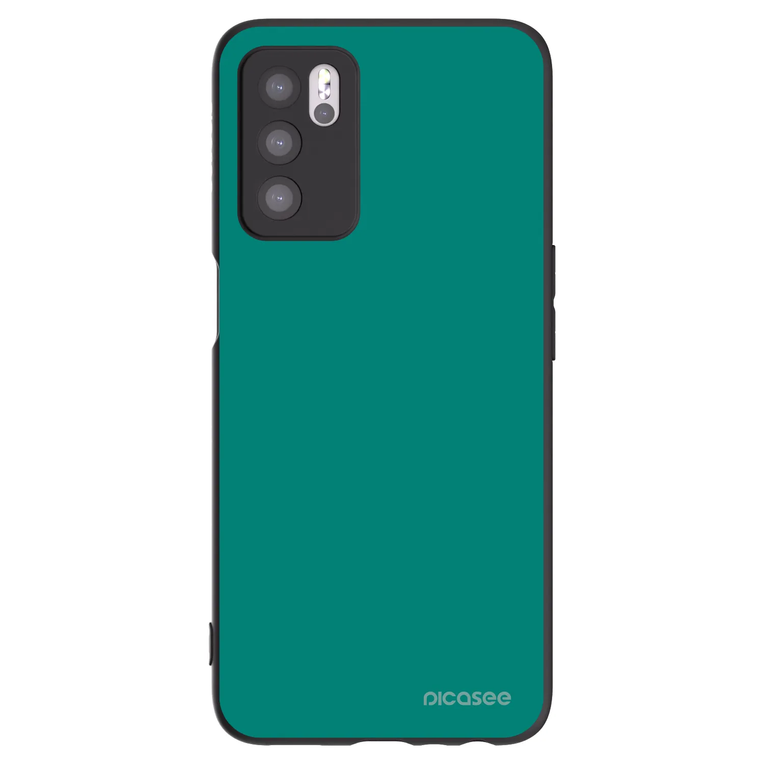 Picasee OPPO A16 Hülle - Schwarzes Silikon - Emerald Mist