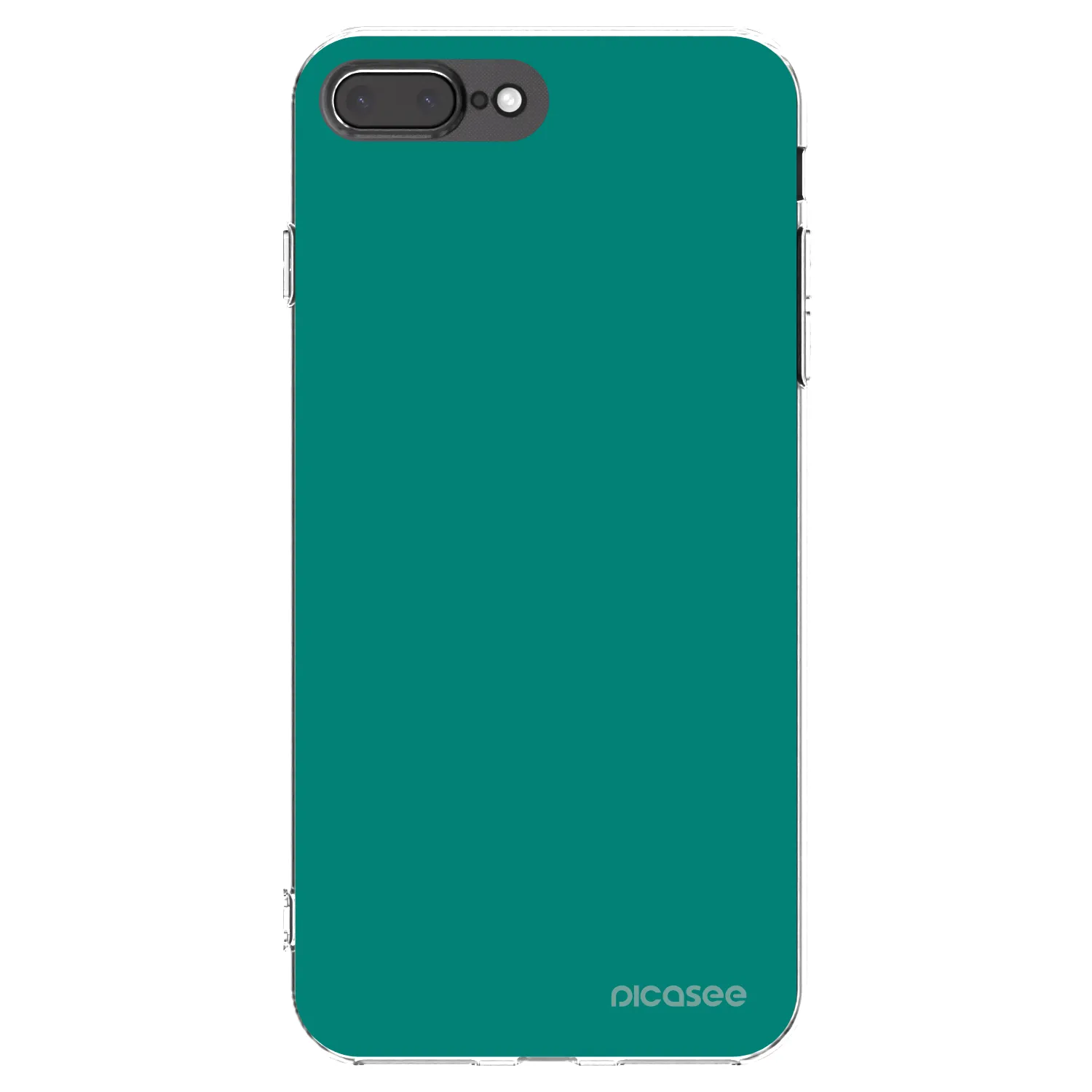 Picasee Apple iPhone 8 Plus Hülle - Transparentes Silikon - Emerald Mist