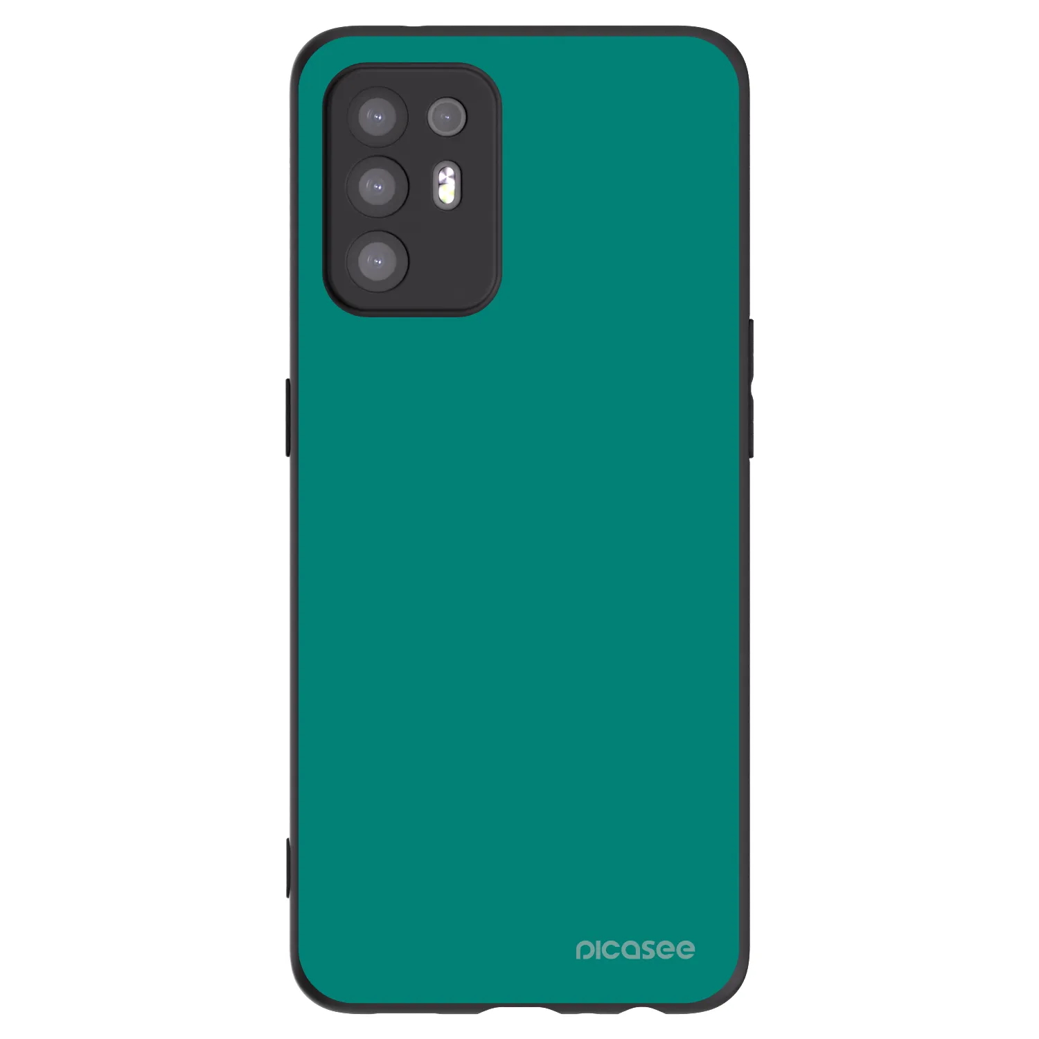 Picasee OPPO A94 5G Hülle - Schwarzes Silikon - Emerald Mist
