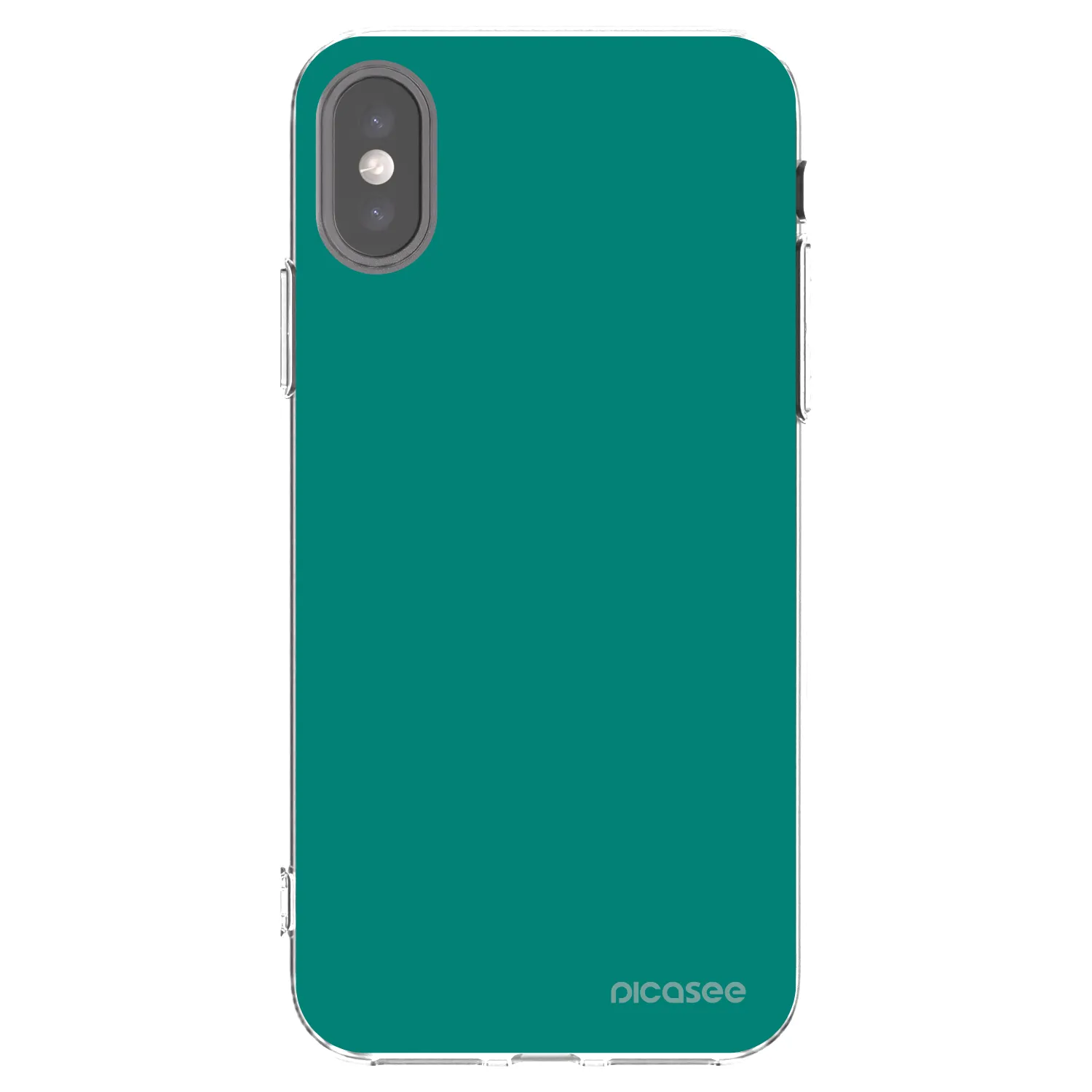 Picasee Apple iPhone X/XS Hülle - Transparentes Silikon - Emerald Mist