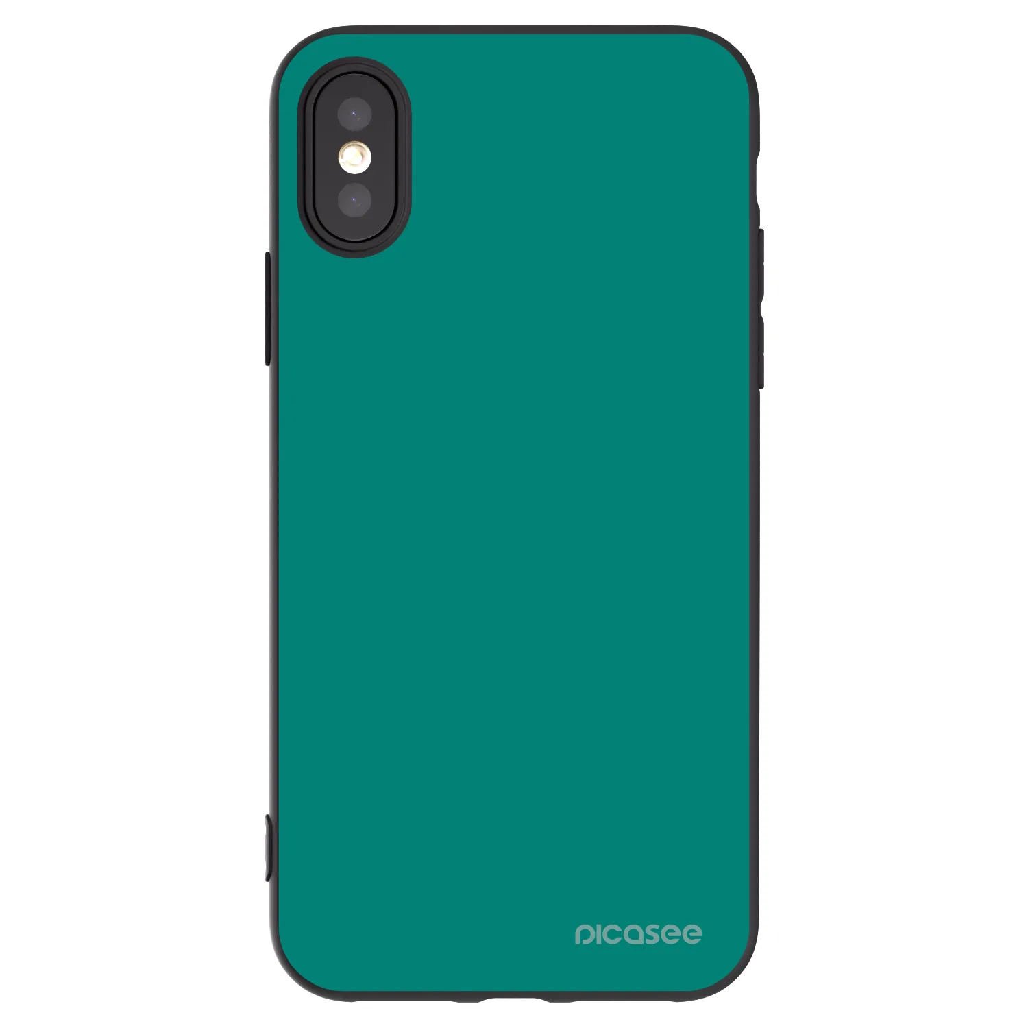 Picasee Apple iPhone X/XS Hülle - Schwarzes Silikon - Emerald Mist