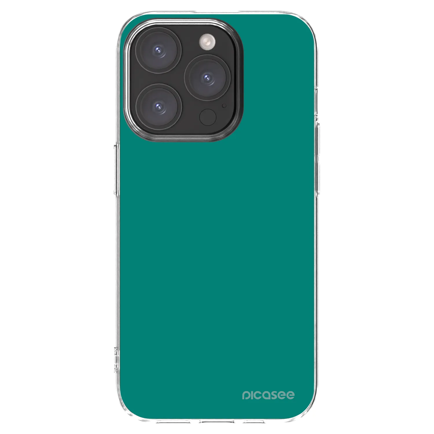 Picasee Apple iPhone 15 Pro Hülle - Transparentes Silikon - Emerald Mist