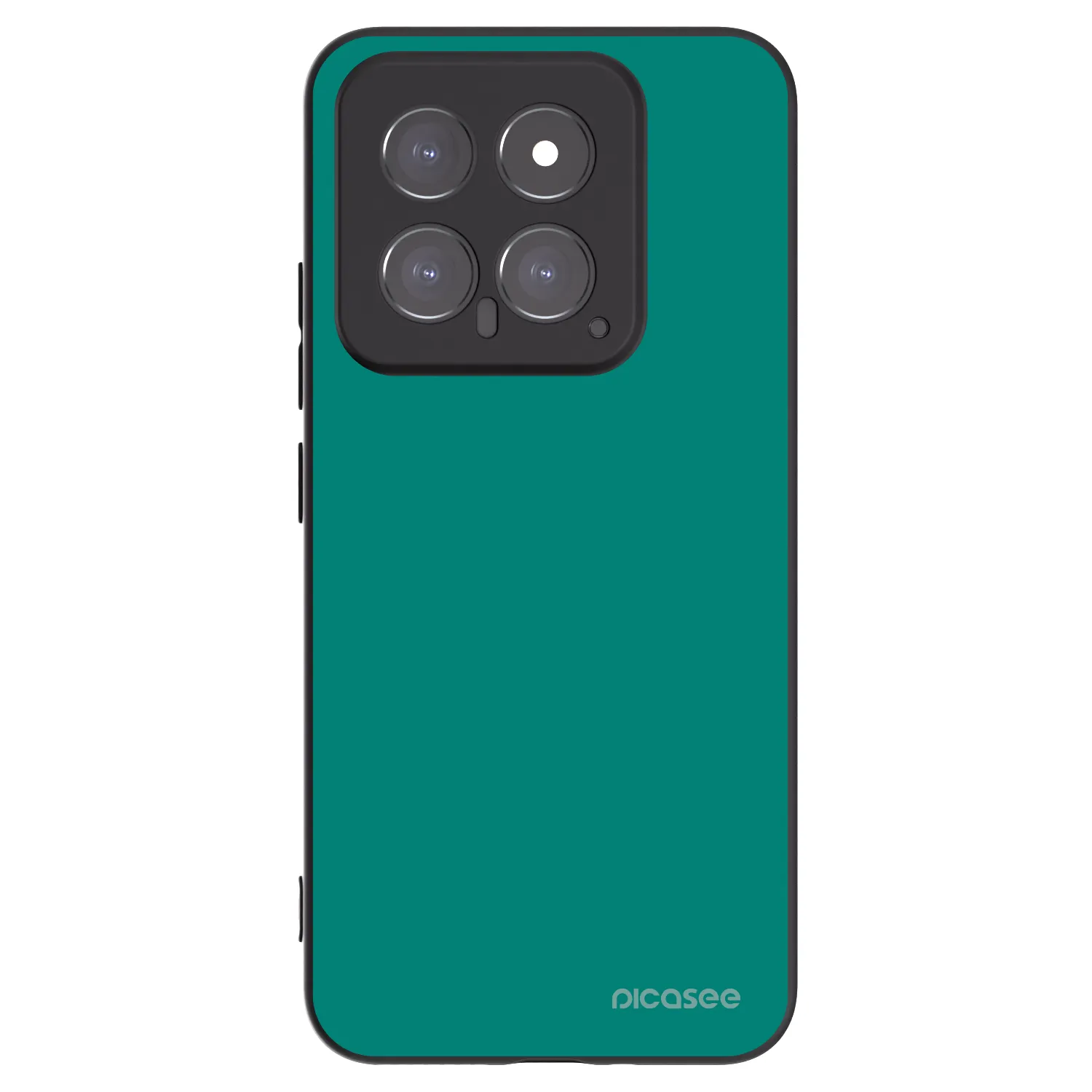 Picasee Xiaomi 14 Hülle - Schwarzes Silikon - Emerald Mist