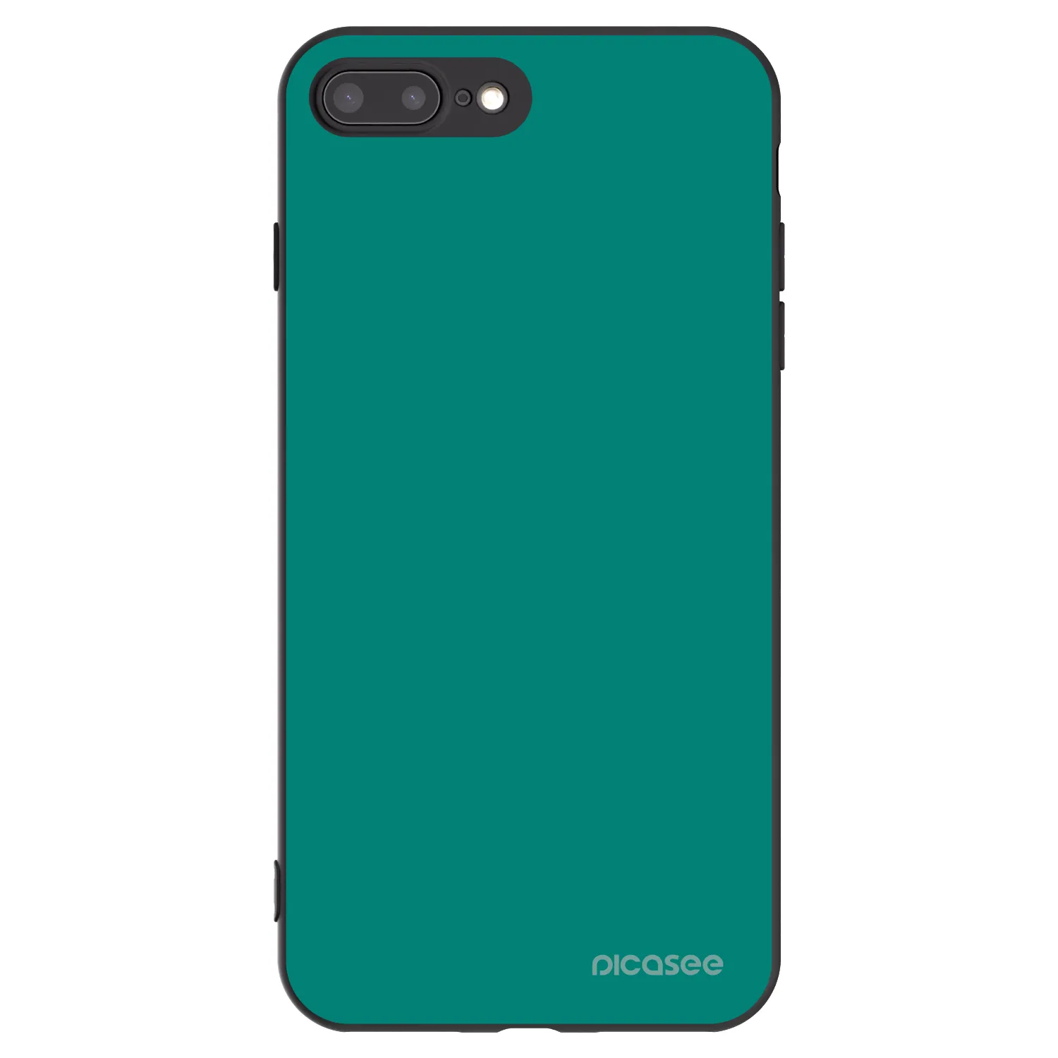 Picasee Apple iPhone 7 Plus Hülle - Schwarzes Silikon - Emerald Mist