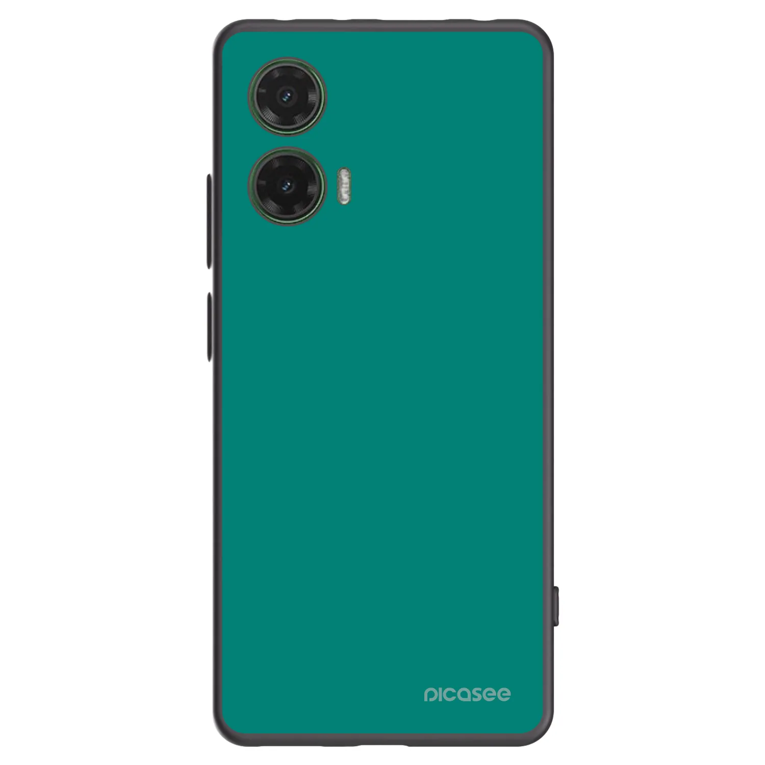 Picasee Motorola Moto G35 5G Hülle - Schwarzes Silikon - Emerald Mist