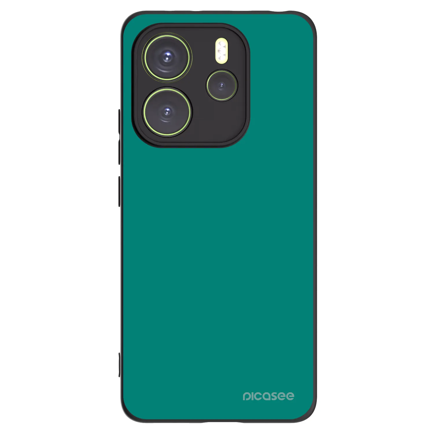 Picasee Xiaomi Redmi Note 14 4G Hülle - Schwarzes Silikon - Emerald Mist