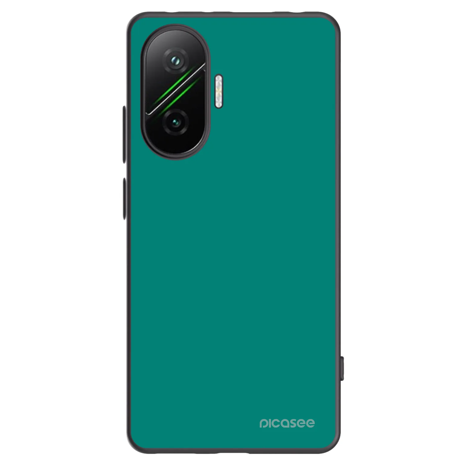 Picasee Xiaomi Poco F7 5G Hülle - Schwarzes Silikon - Emerald Mist