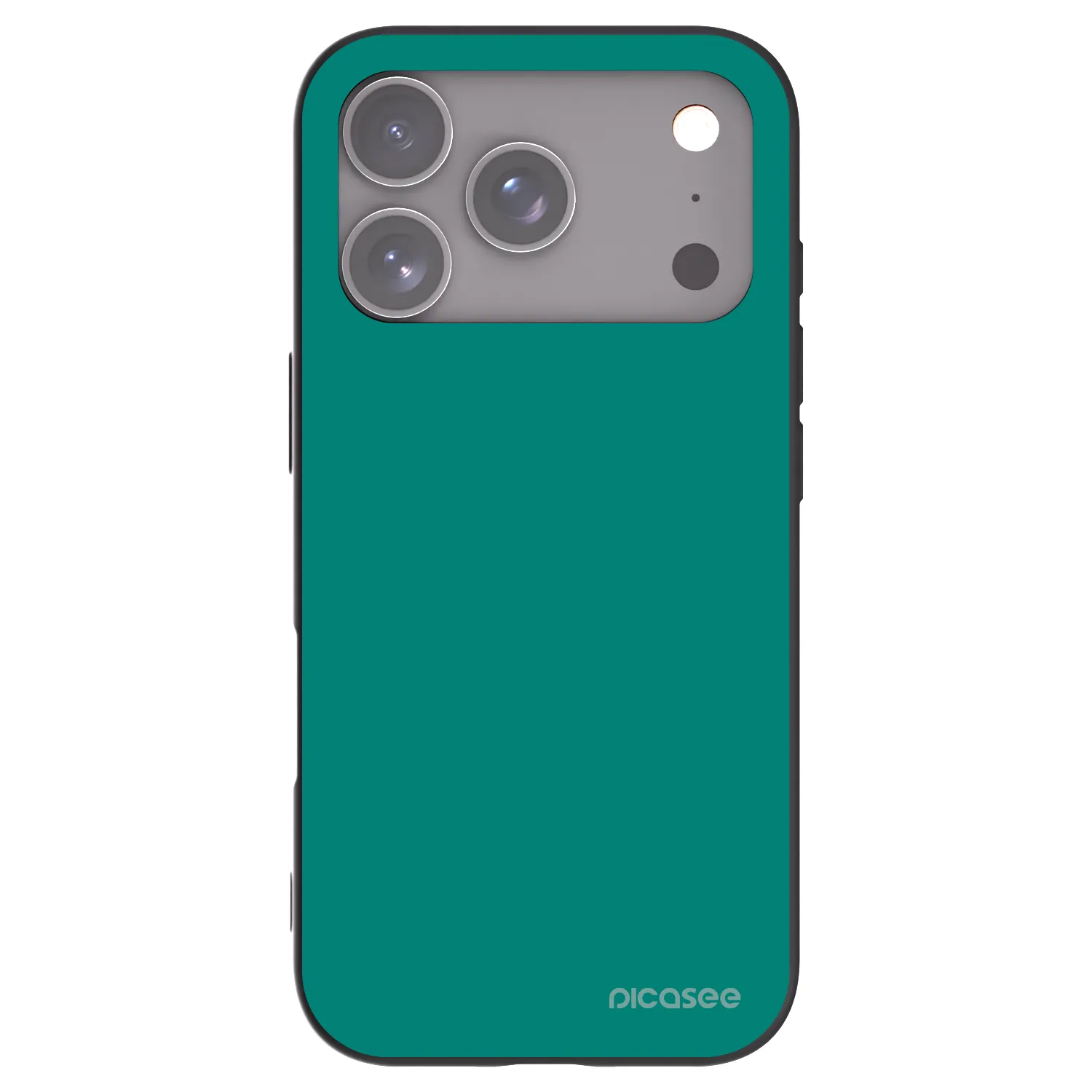 Picasee Apple iPhone 17 Pro Hülle - Schwarzes Silikon - Emerald Mist