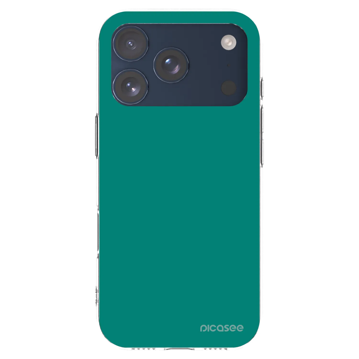 Picasee Apple iPhone 17 Pro Hülle - Transparentes Silikon - Emerald Mist