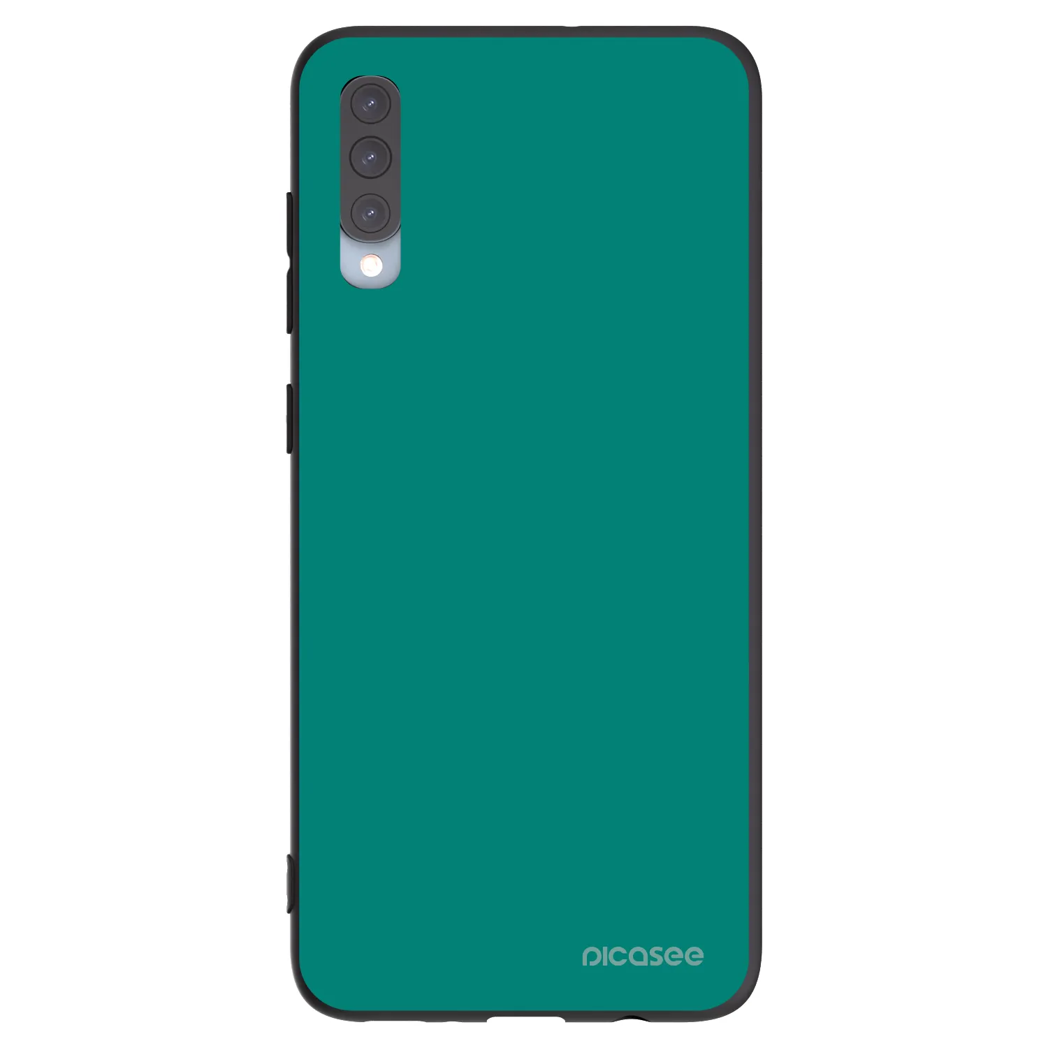Picasee Samsung Galaxy A70 A705F Hülle - Schwarzes Silikon - Emerald Mist