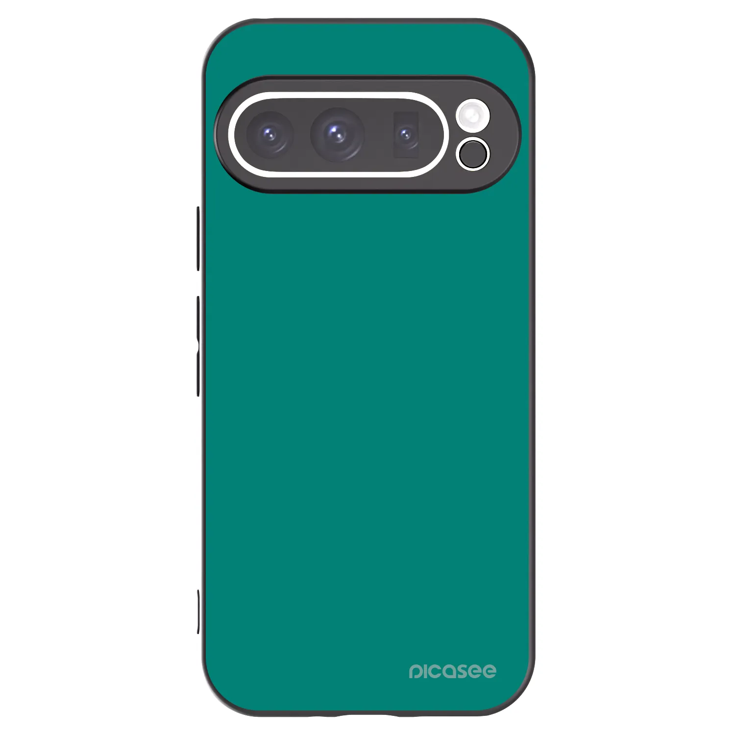 Picasee Google Pixel 9 Pro XL Hülle - Schwarzes Silikon - Emerald Mist