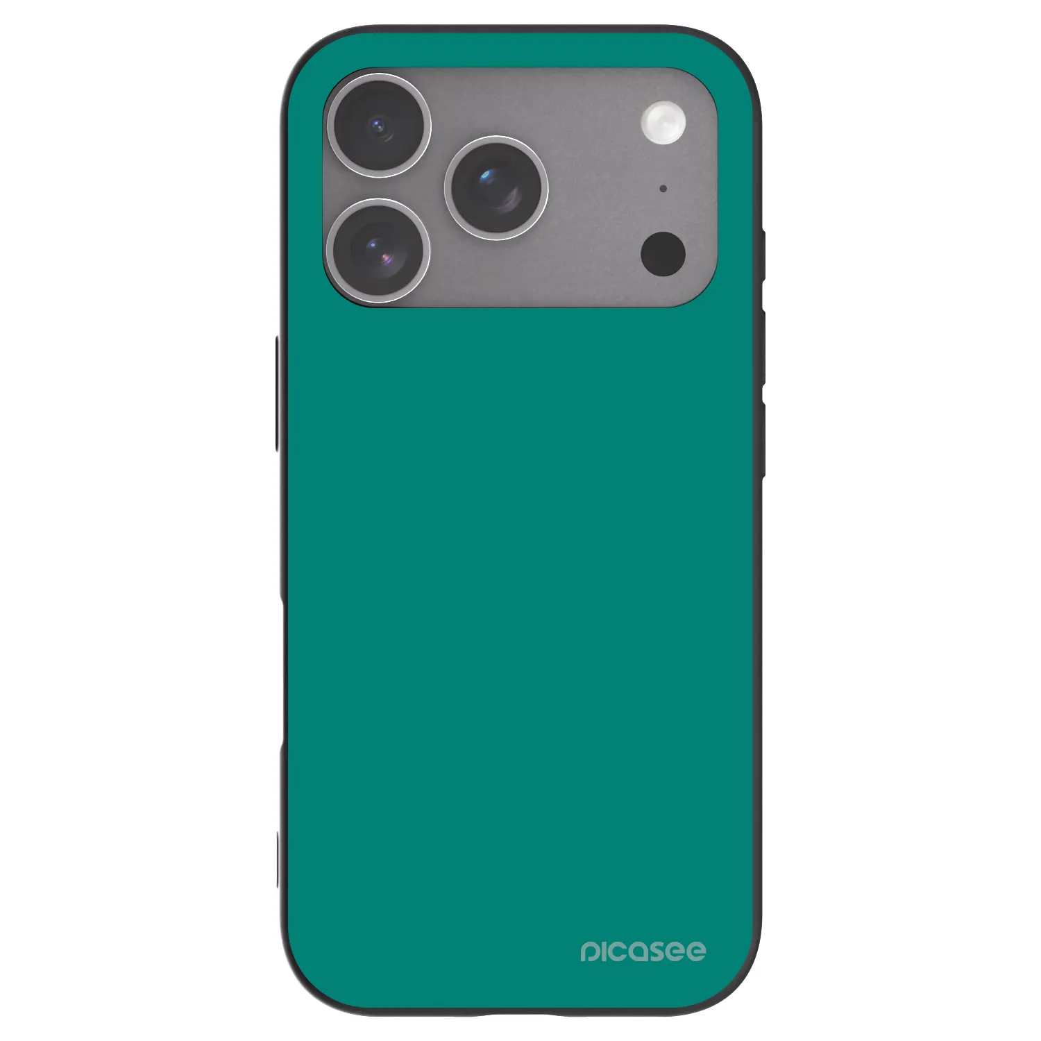 Picasee Apple iPhone 18 Pro Hülle - Schwarzes Silikon - Emerald Mist