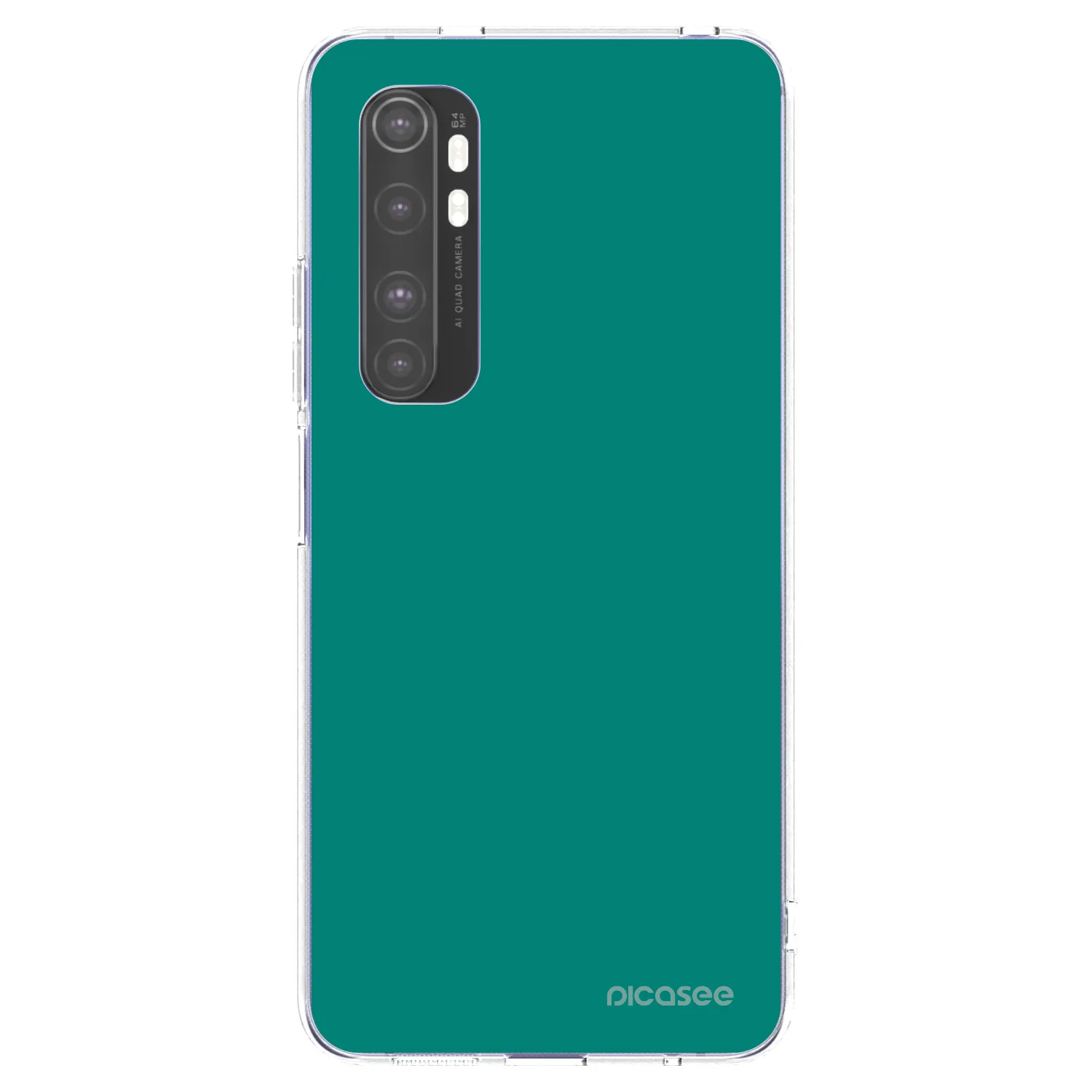 Picasee Xiaomi Mi Note 10 Lite Hülle - Transparentes Silikon - Emerald Mist