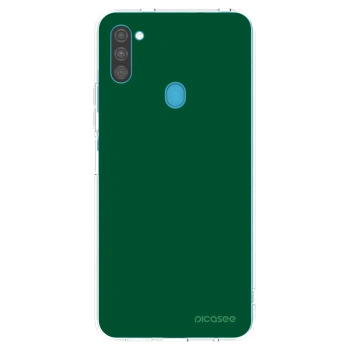 Picasee Samsung Galaxy M11 Hülle - Transparentes Silikon - Green Gleam