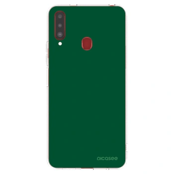 Picasee Samsung Galaxy A20s Hülle - Transparentes Silikon - Green Gleam