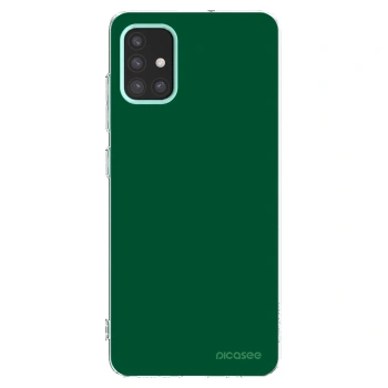 Picasee Samsung Galaxy M31s Hülle - Transparentes Silikon - Green Gleam