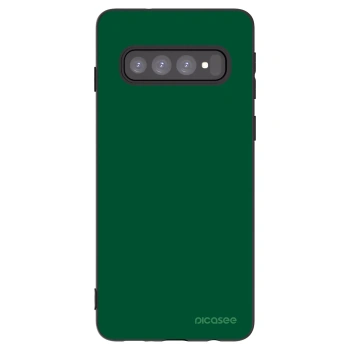 Picasee Samsung Galaxy S10 G973 Hülle - Schwarzes Silikon - Green Gleam