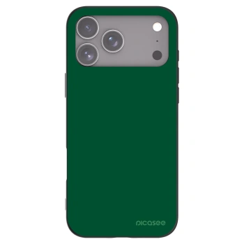 Picasee Apple iPhone 17 Pro Max Hülle - Schwarzes Silikon - Green Gleam