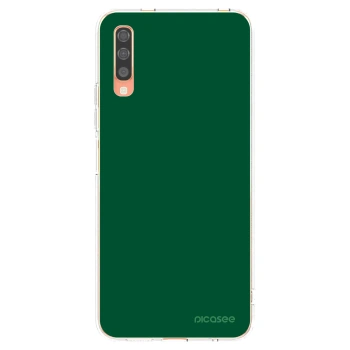 Picasee Samsung Galaxy A70 A705F Hülle - Transparentes Silikon - Green Gleam