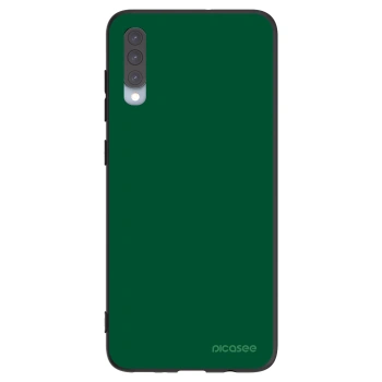 Picasee Samsung Galaxy A70 A705F Hülle - Schwarzes Silikon - Green Gleam