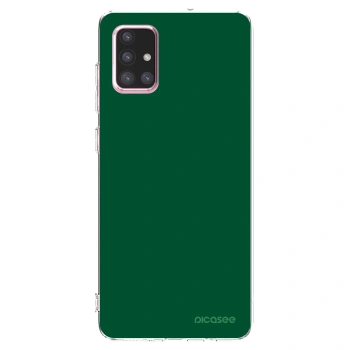 Picasee Samsung Galaxy A71 A715F Hülle - Transparentes Silikon - Green Gleam