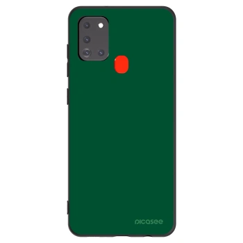 Picasee Samsung Galaxy A21s Hülle - Schwarzes Silikon - Green Gleam