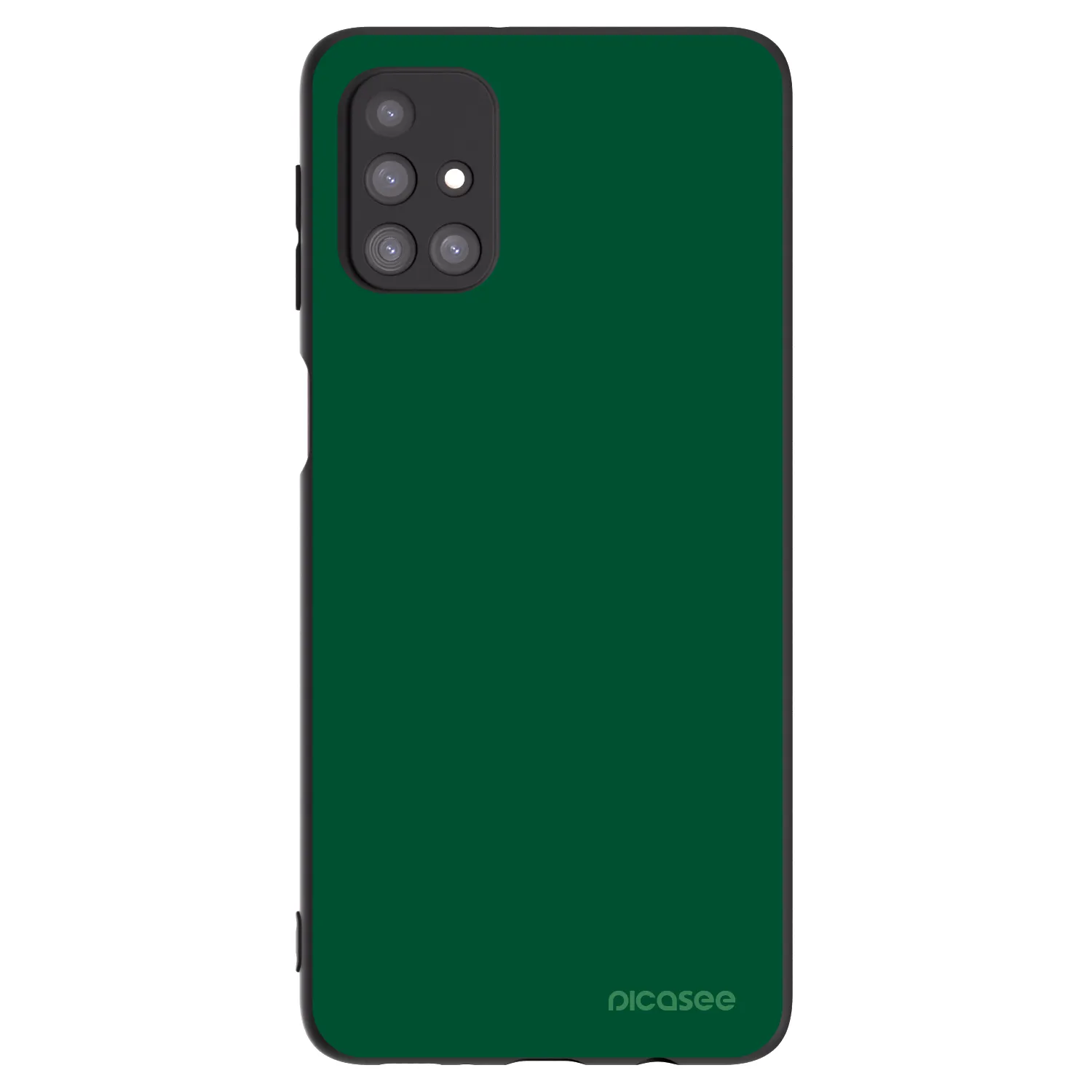Picasee Samsung Galaxy M31s Hülle - Schwarzes Silikon - Green Gleam