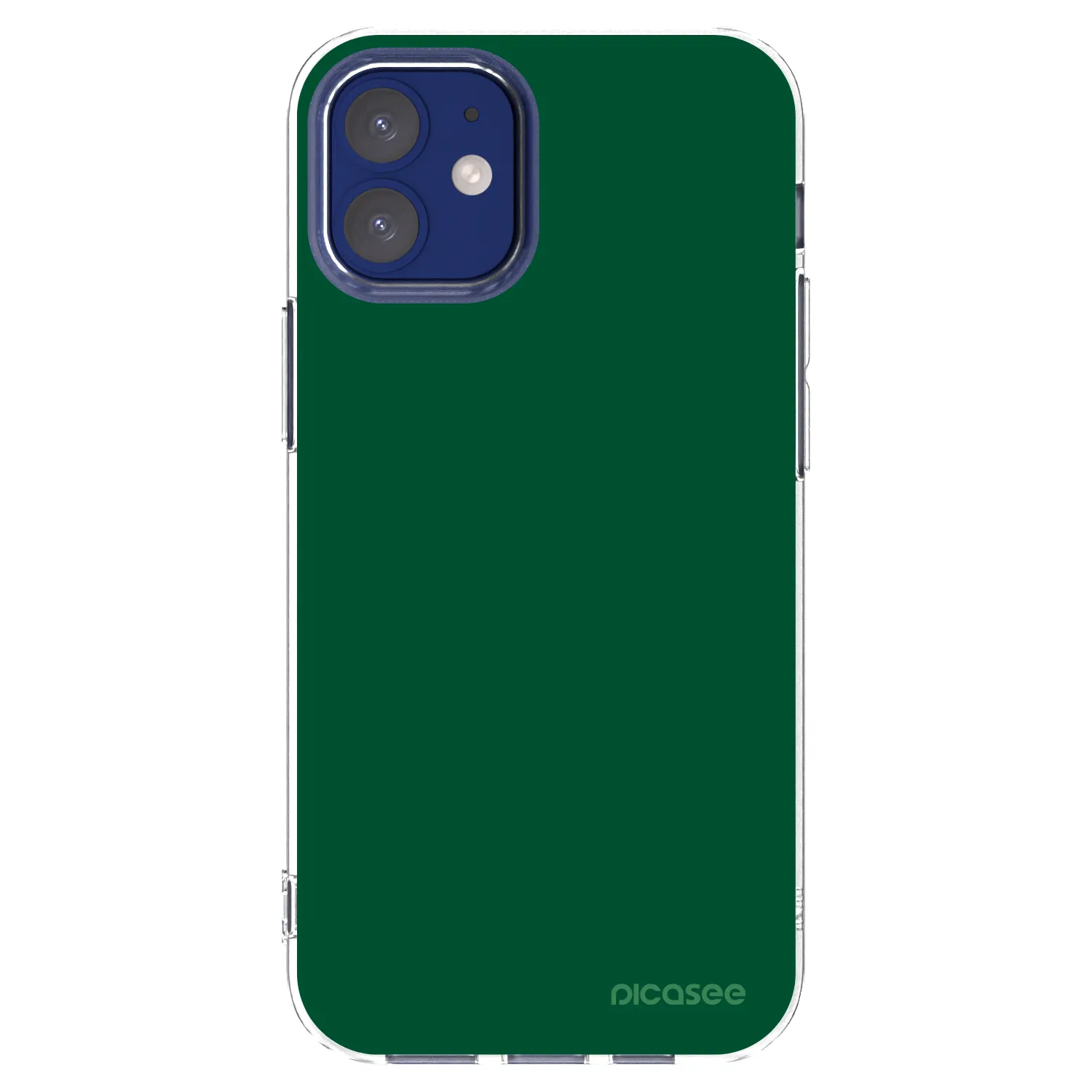 Picasee Apple iPhone 12 mini Hülle - Transparentes Silikon - Green Gleam