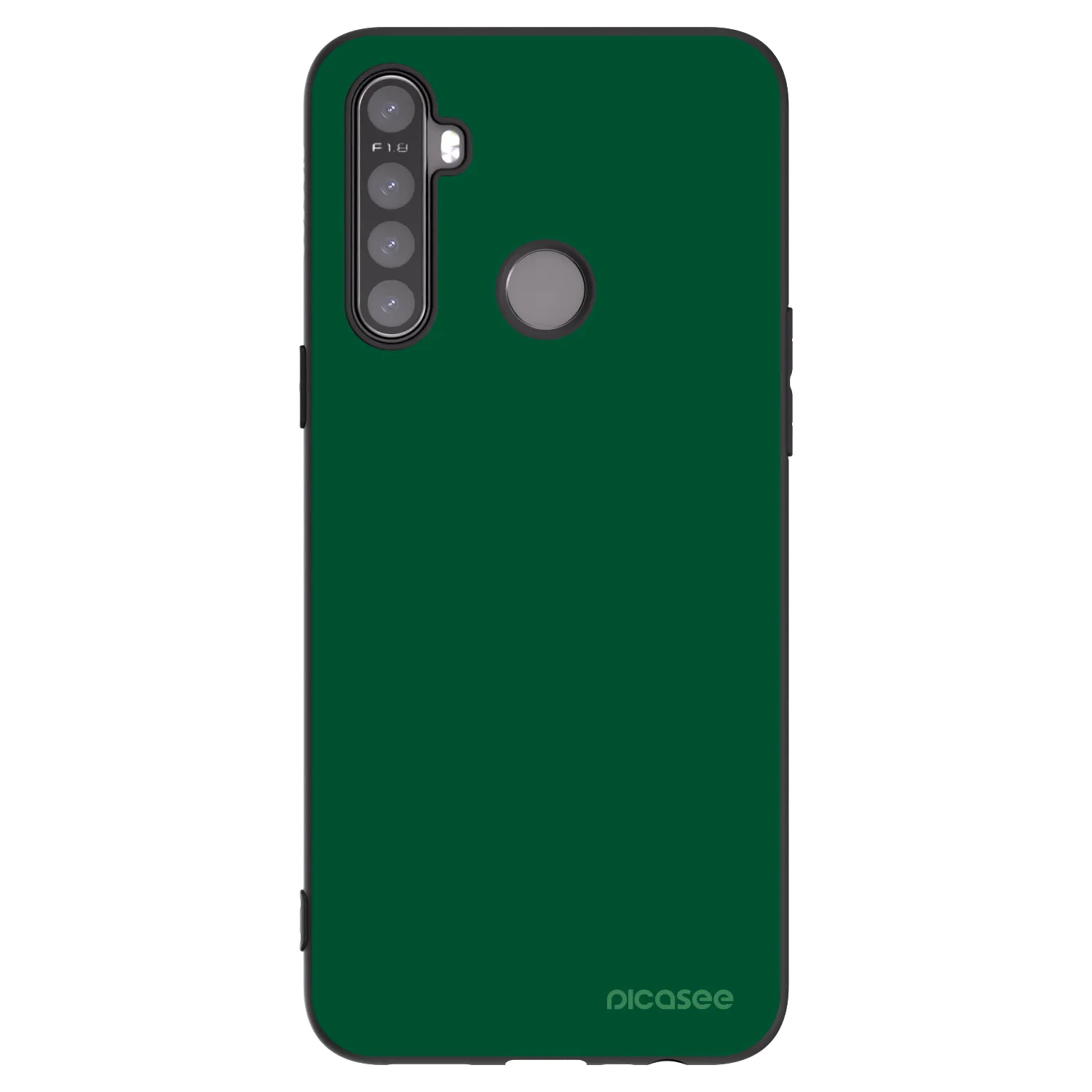 Picasee Realme 5 Hülle - Schwarzes Silikon - Green Gleam