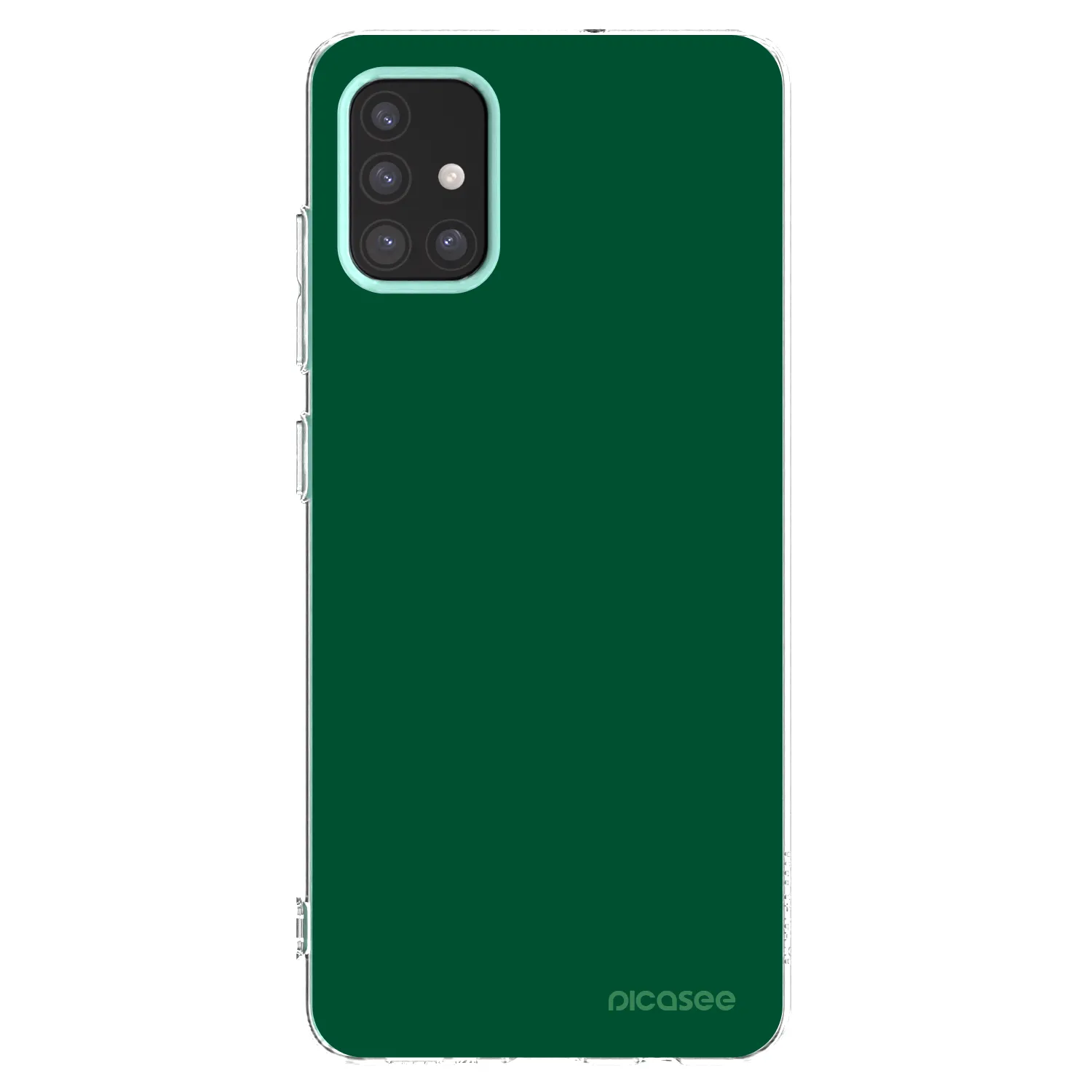 Picasee Samsung Galaxy M31s Hülle - Transparentes Silikon - Green Gleam