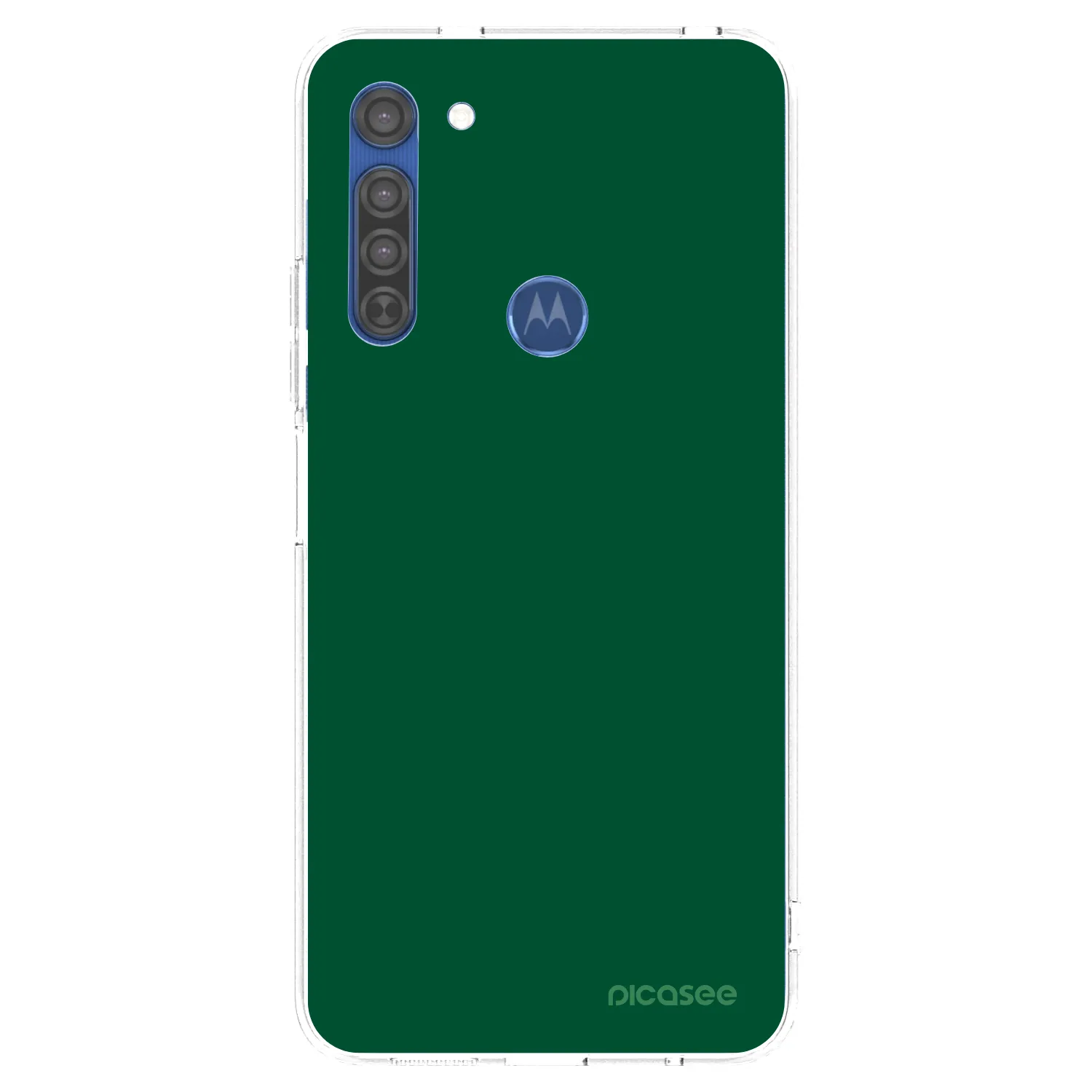 Picasee Motorola Moto G8 Hülle - Transparentes Silikon - Green Gleam