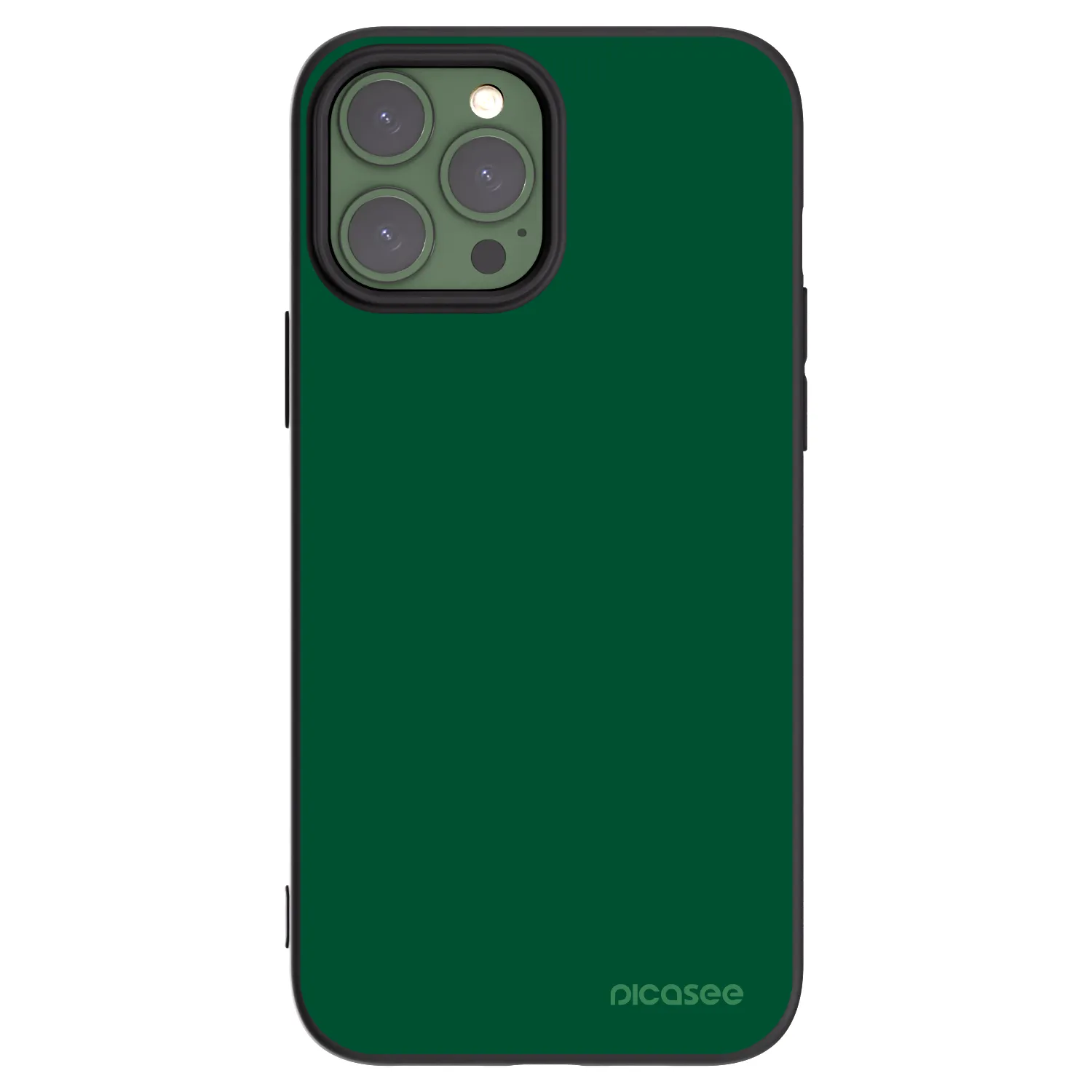 Picasee Apple iPhone 13 Pro Max Hülle - Schwarzes Silikon - Green Gleam