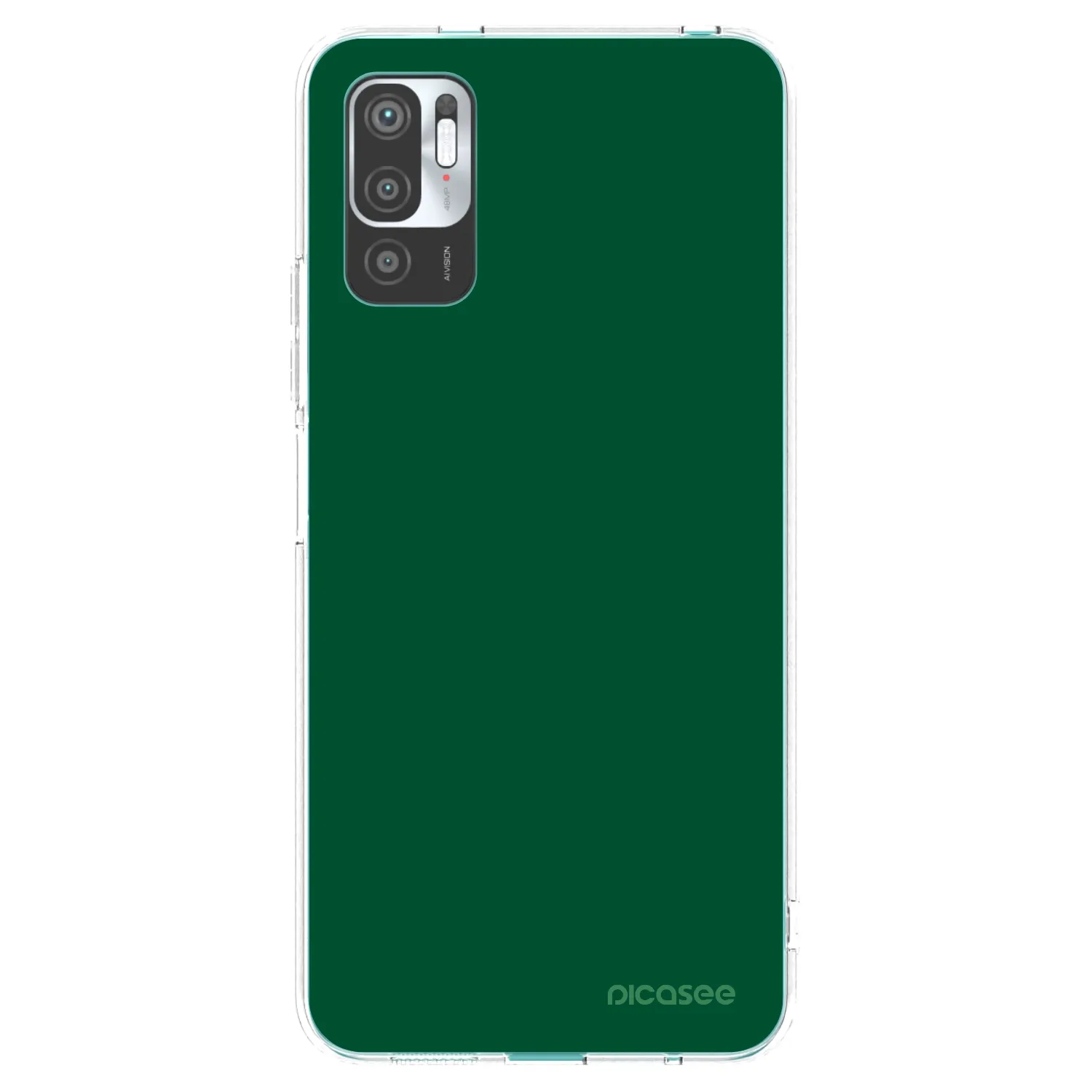 Picasee Xiaomi Redmi Note 10 5G Hülle - Transparentes Silikon - Green Gleam