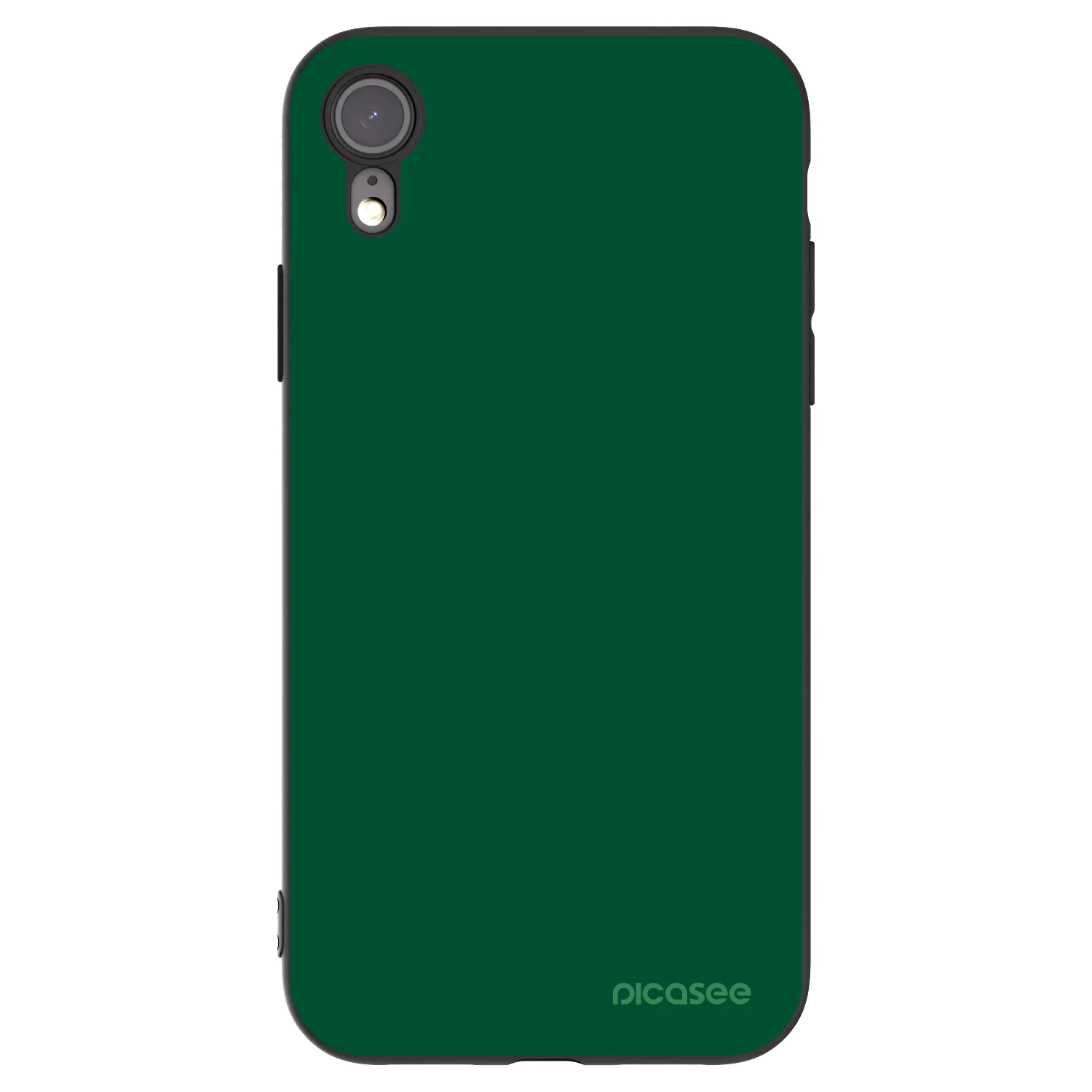 Picasee Apple iPhone XR Hülle - Schwarzes Silikon - Green Gleam