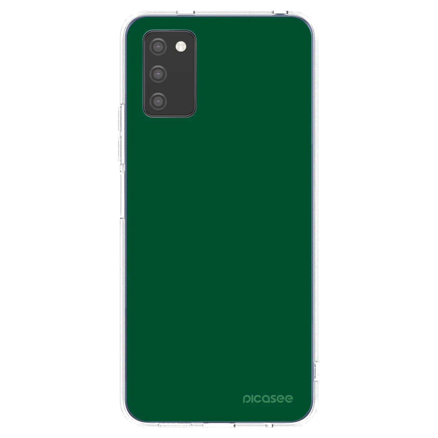 Picasee Samsung Galaxy A03s A037G Hülle - Transparentes Silikon - Green Gleam