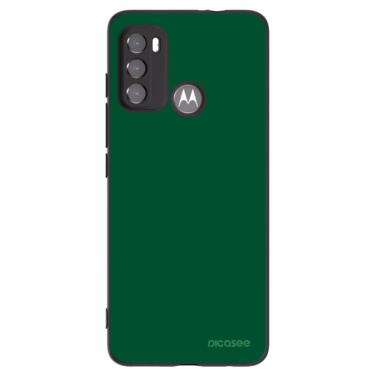 Picasee Motorola Moto G60 Hülle - Schwarzes Silikon - Green Gleam