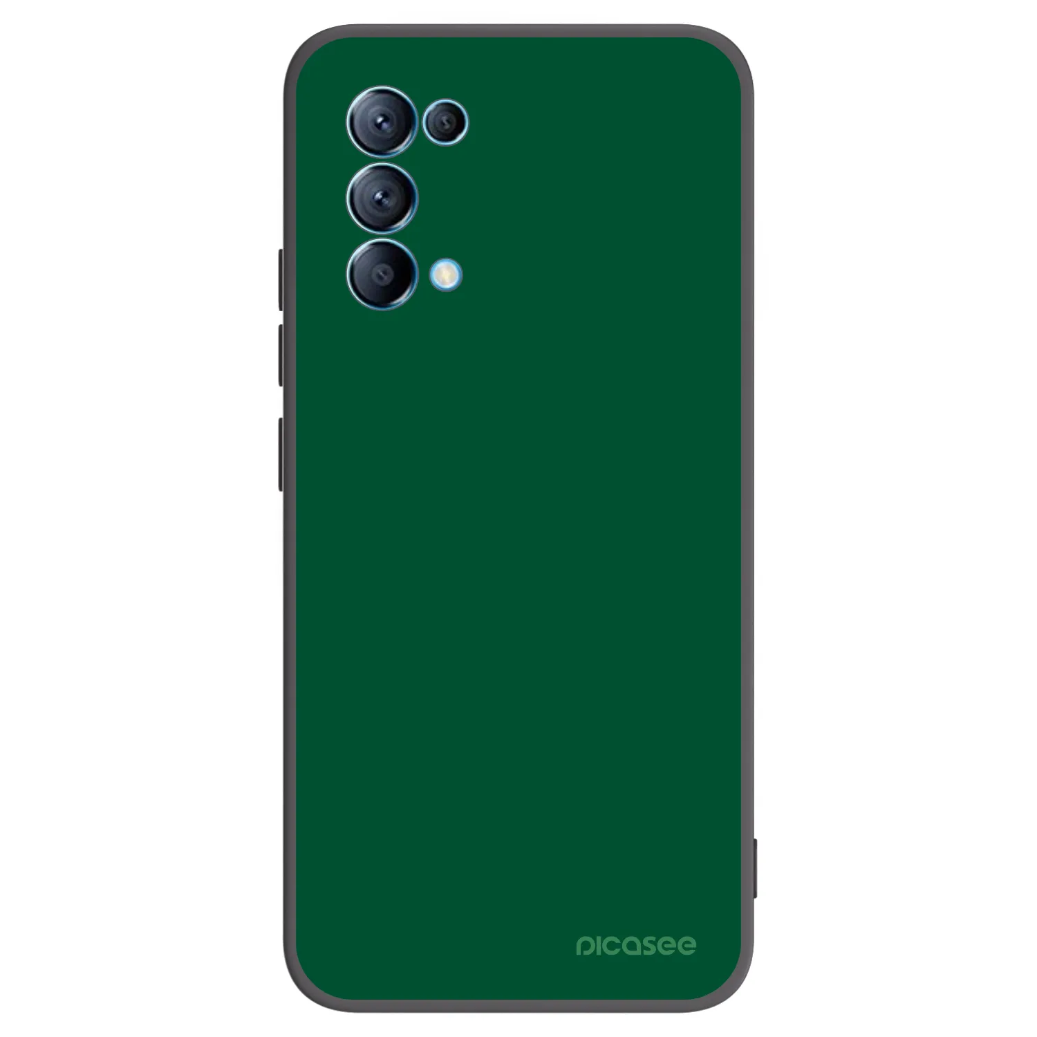 Picasee OPPO Reno 5 5G Hülle - Schwarzes Silikon - Green Gleam