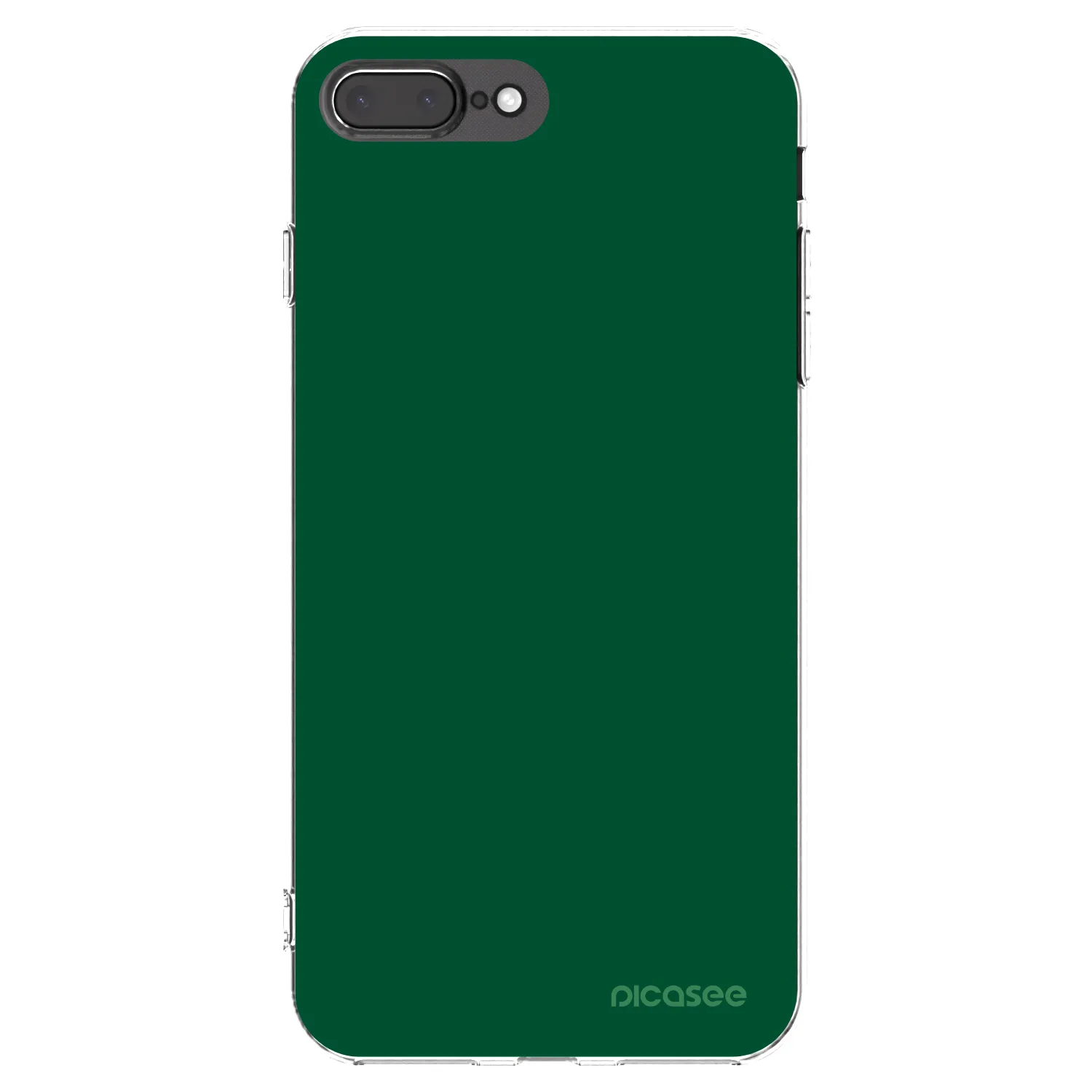 Picasee Apple iPhone 8 Plus Hülle - Transparentes Silikon - Green Gleam