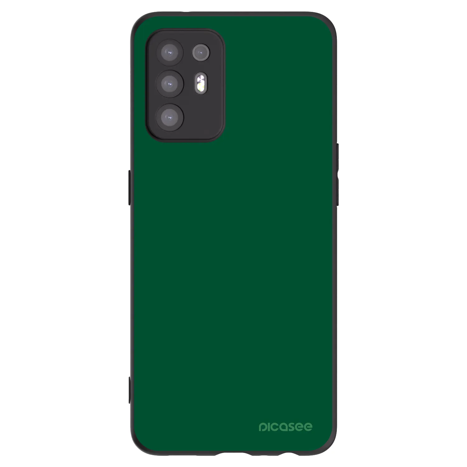 Picasee OPPO A94 5G Hülle - Schwarzes Silikon - Green Gleam