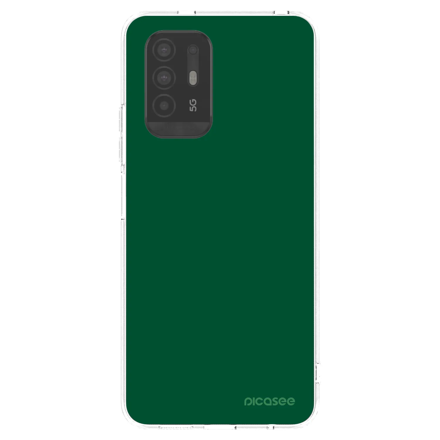 Picasee OPPO A94 5G Hülle - Transparentes Silikon - Green Gleam