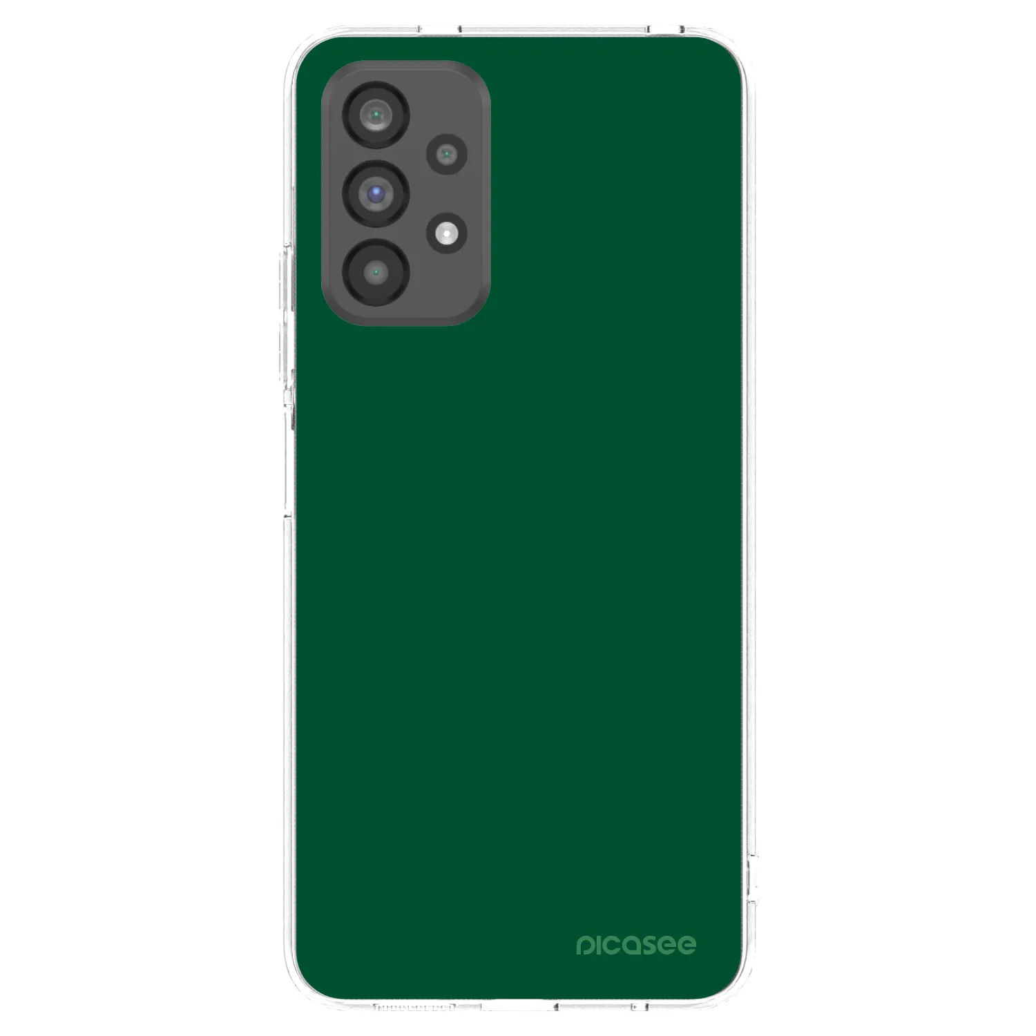 Picasee Samsung Galaxy A73 5G Hülle - Transparentes Silikon - Green Gleam
