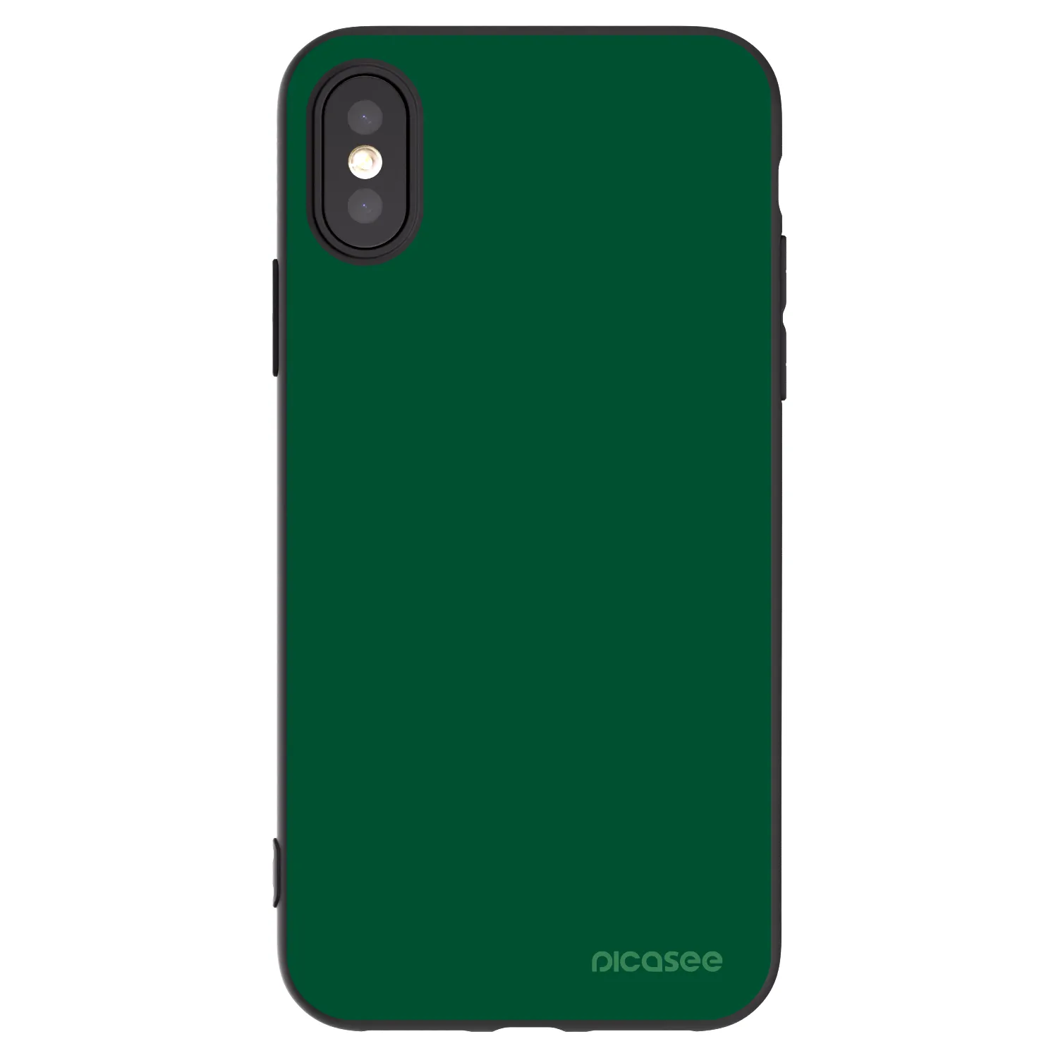 Picasee Apple iPhone X/XS Hülle - Schwarzes Silikon - Green Gleam