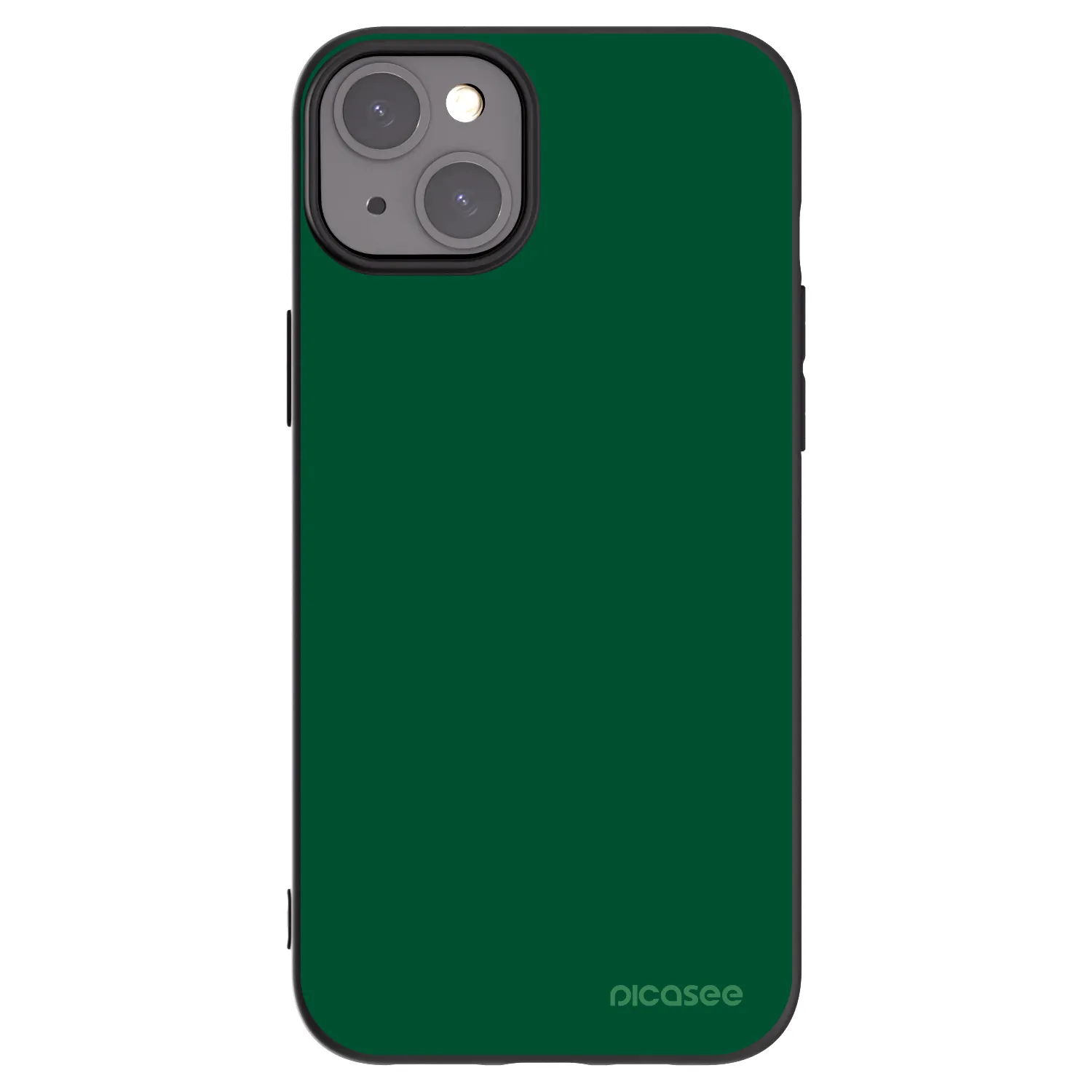 Picasee Apple iPhone 15 Plus Hülle - Schwarzes Silikon - Green Gleam