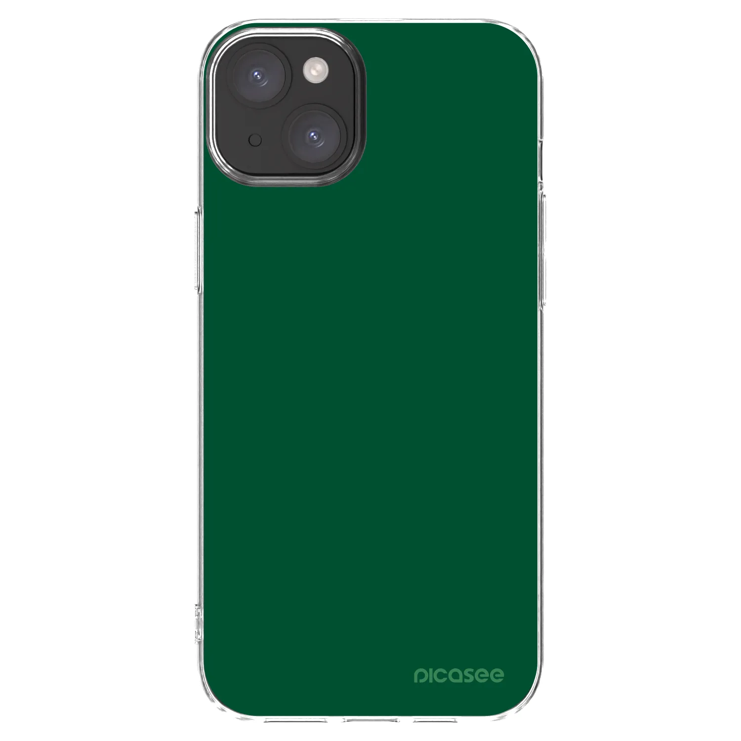 Picasee Apple iPhone 15 Plus Hülle - Transparentes Silikon - Green Gleam