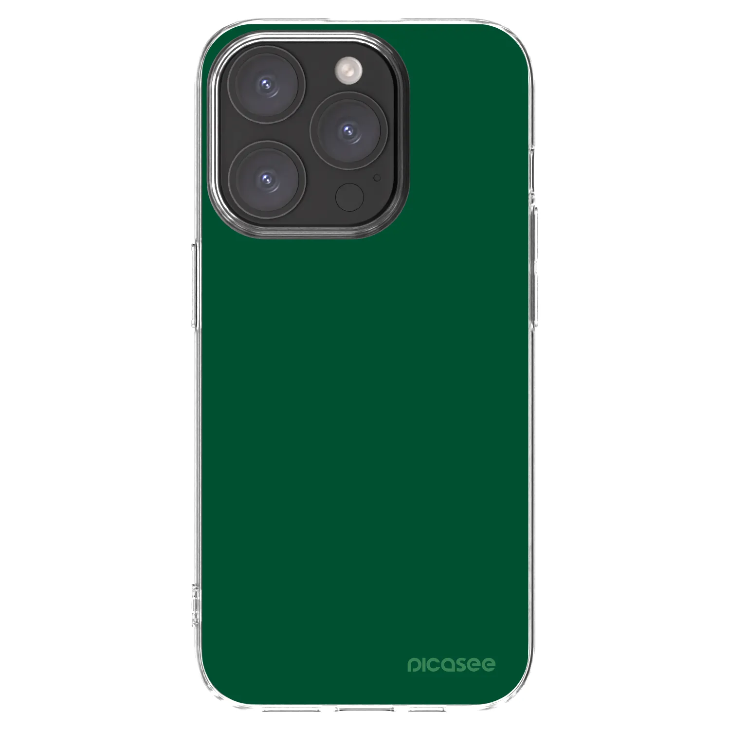 Picasee Apple iPhone 15 Pro Hülle - Transparentes Silikon - Green Gleam