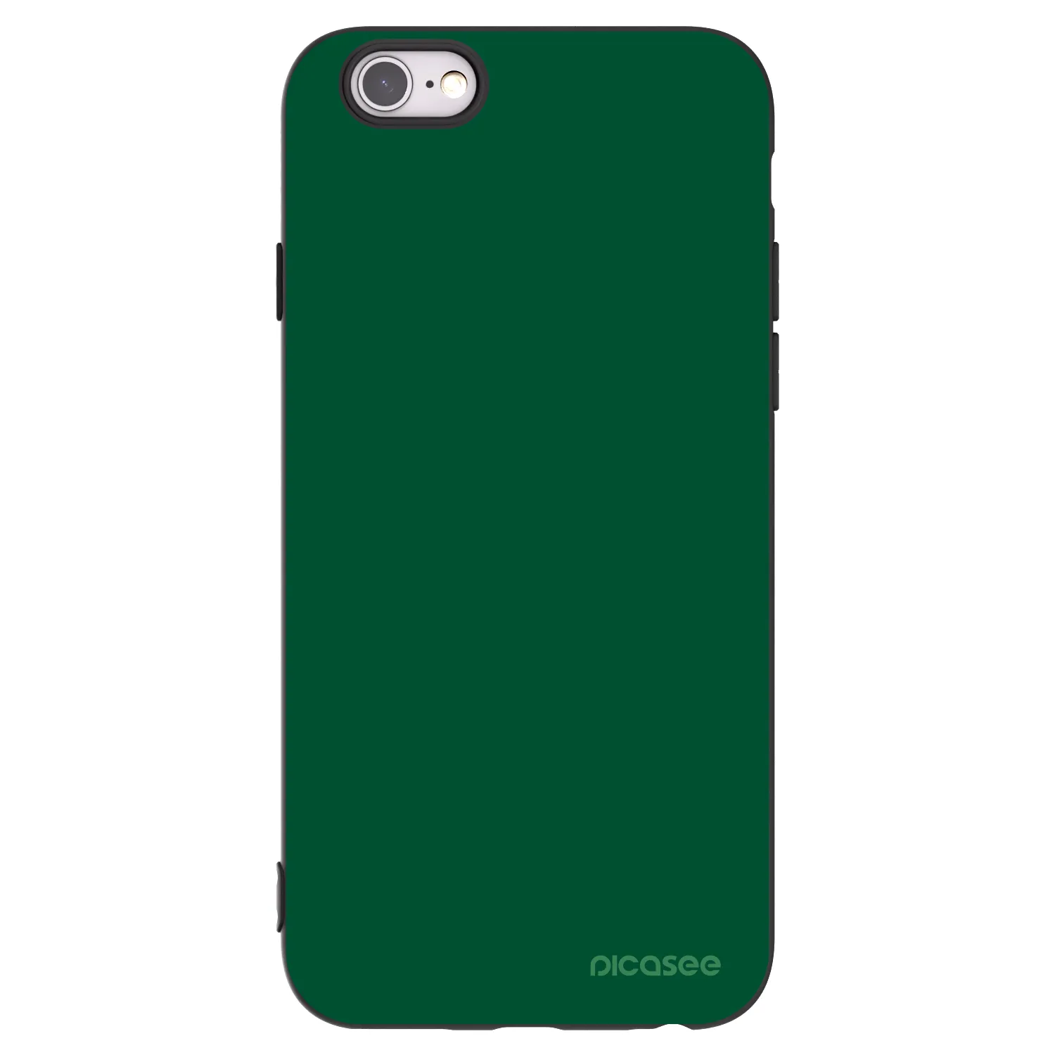 Picasee Apple iPhone 6/6S Hülle - Schwarzes Silikon - Green Gleam