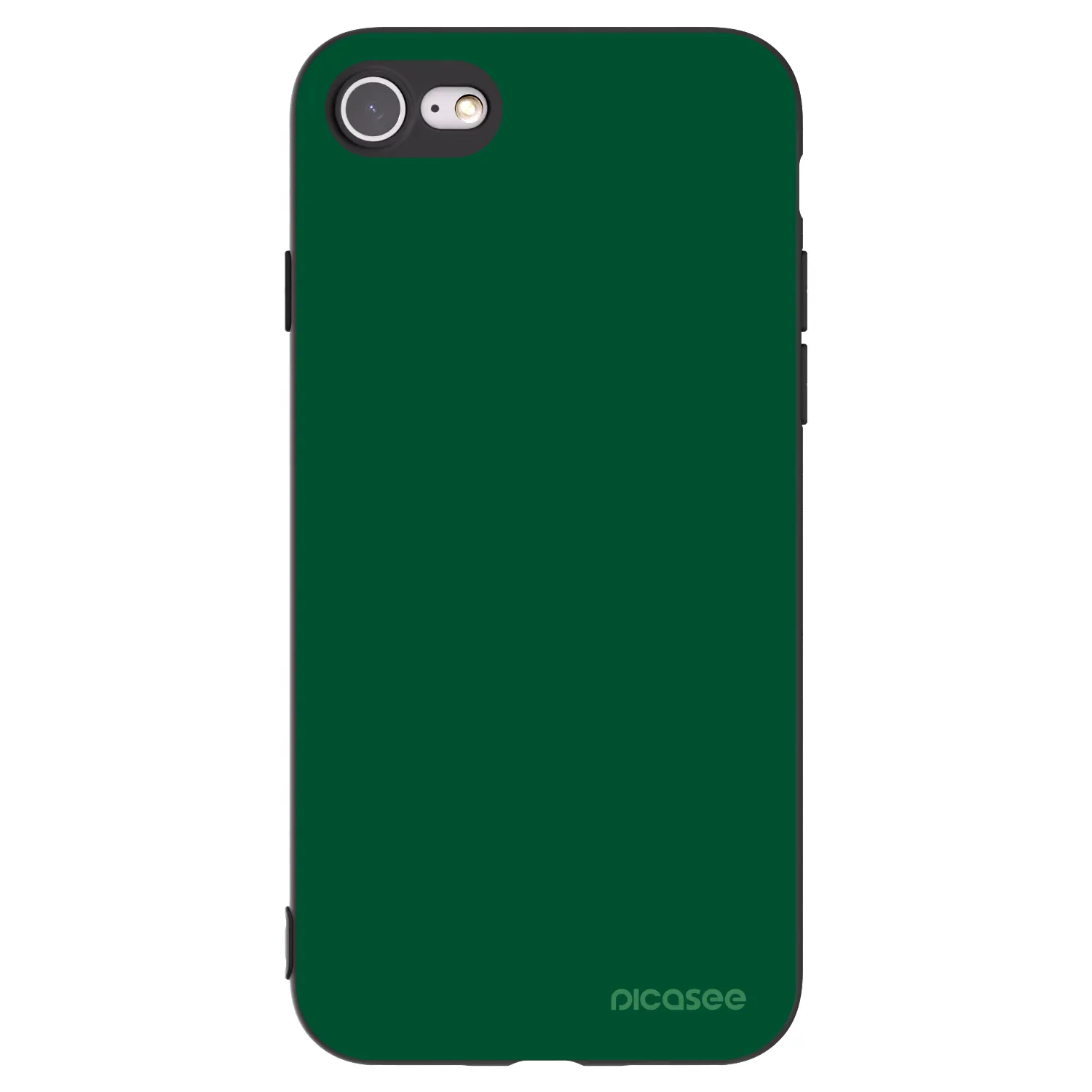 Picasee Apple iPhone 7 Hülle - Schwarzes Silikon - Green Gleam
