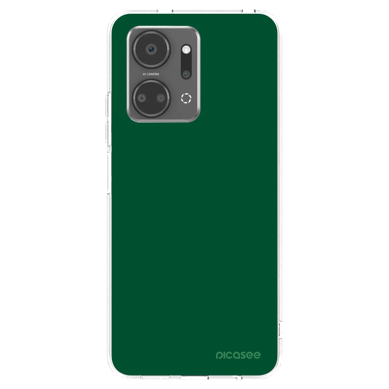 Picasee Honor X7a Hülle - Transparentes Silikon - Green Gleam